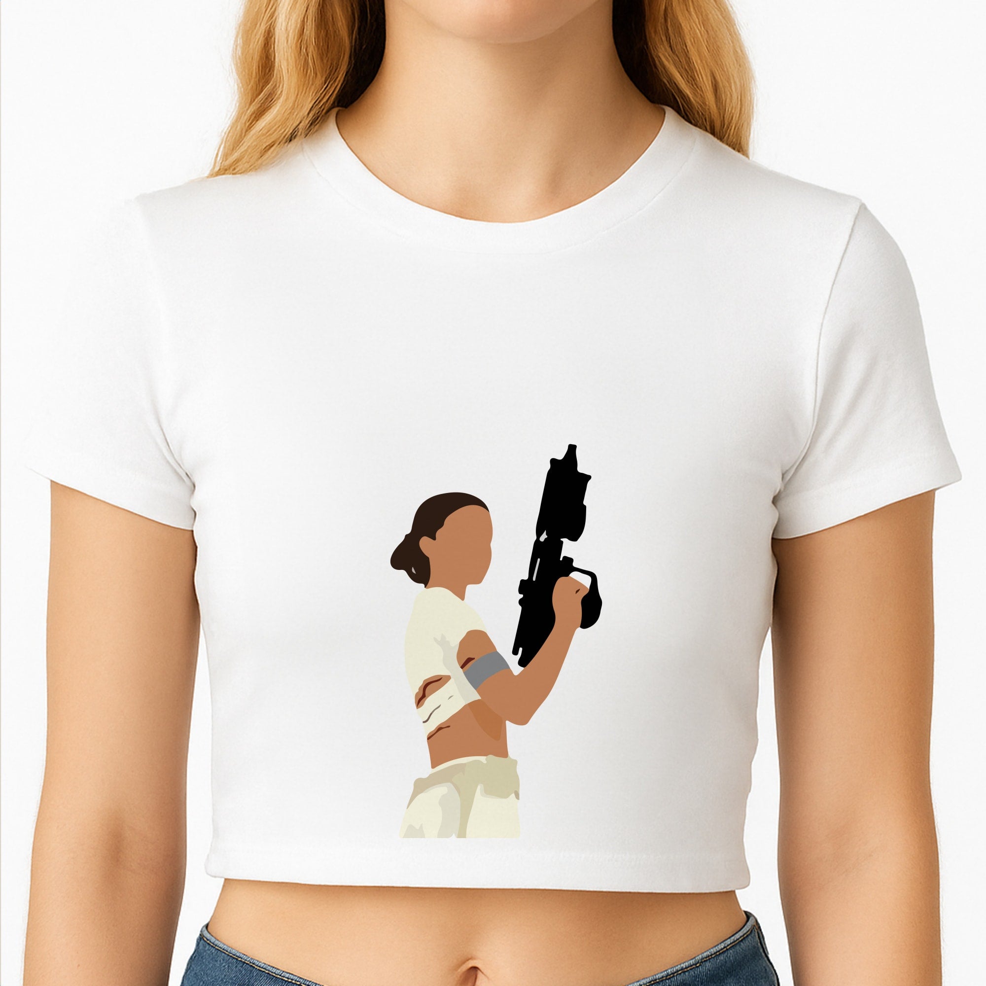 Leia With Gun Crop Top