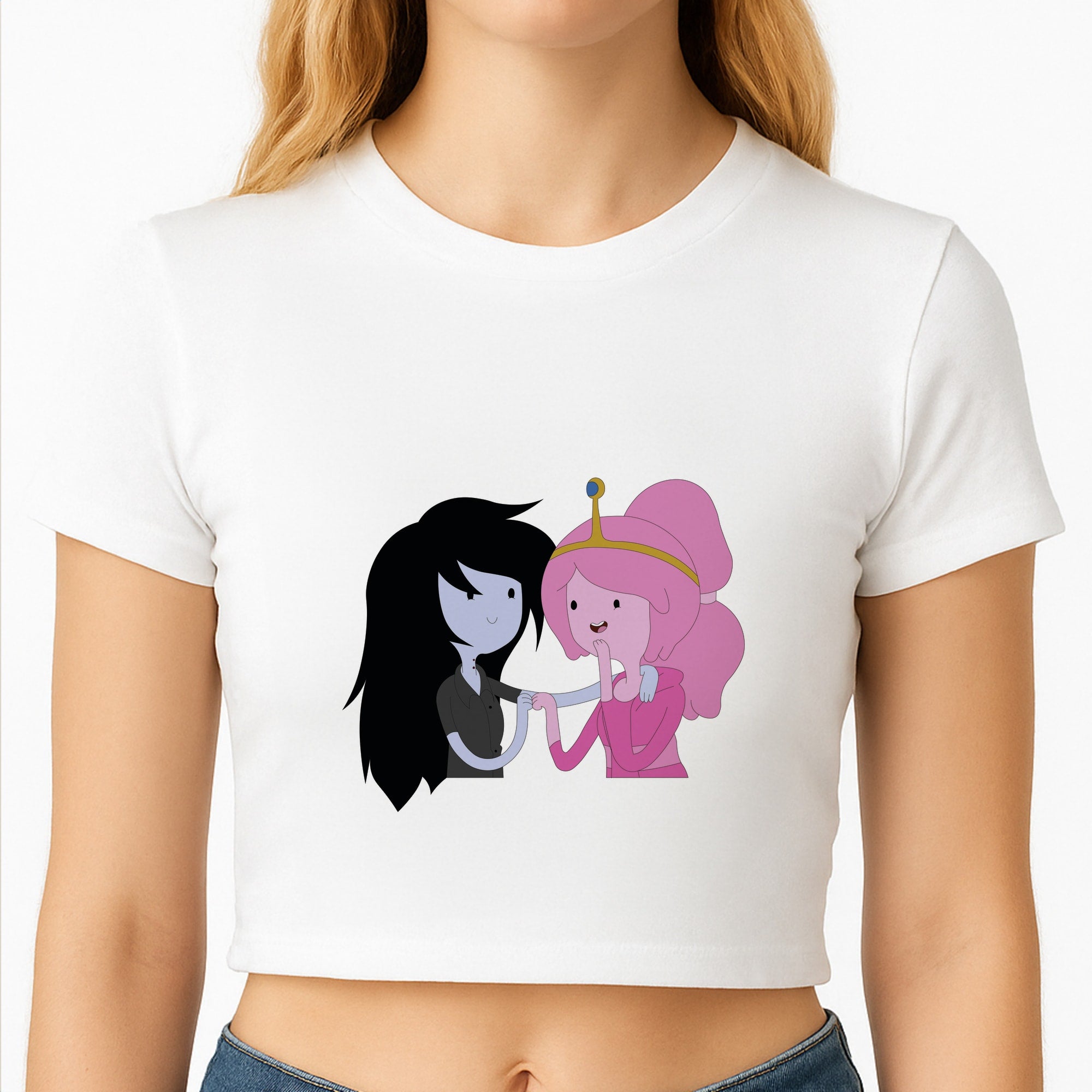 Marceline And Bubblegum Crop Top
