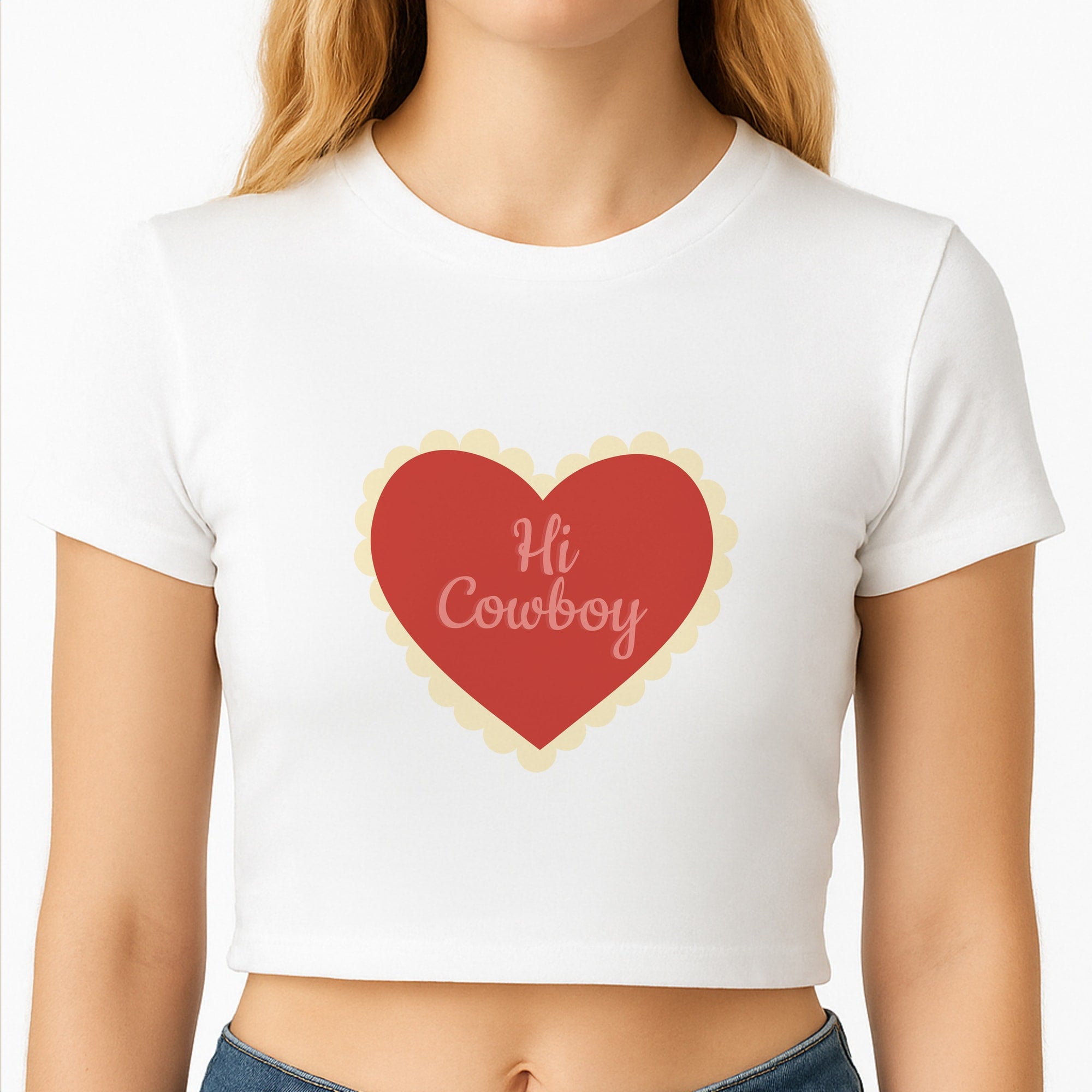 Hi Cowboy - Western  Crop Top