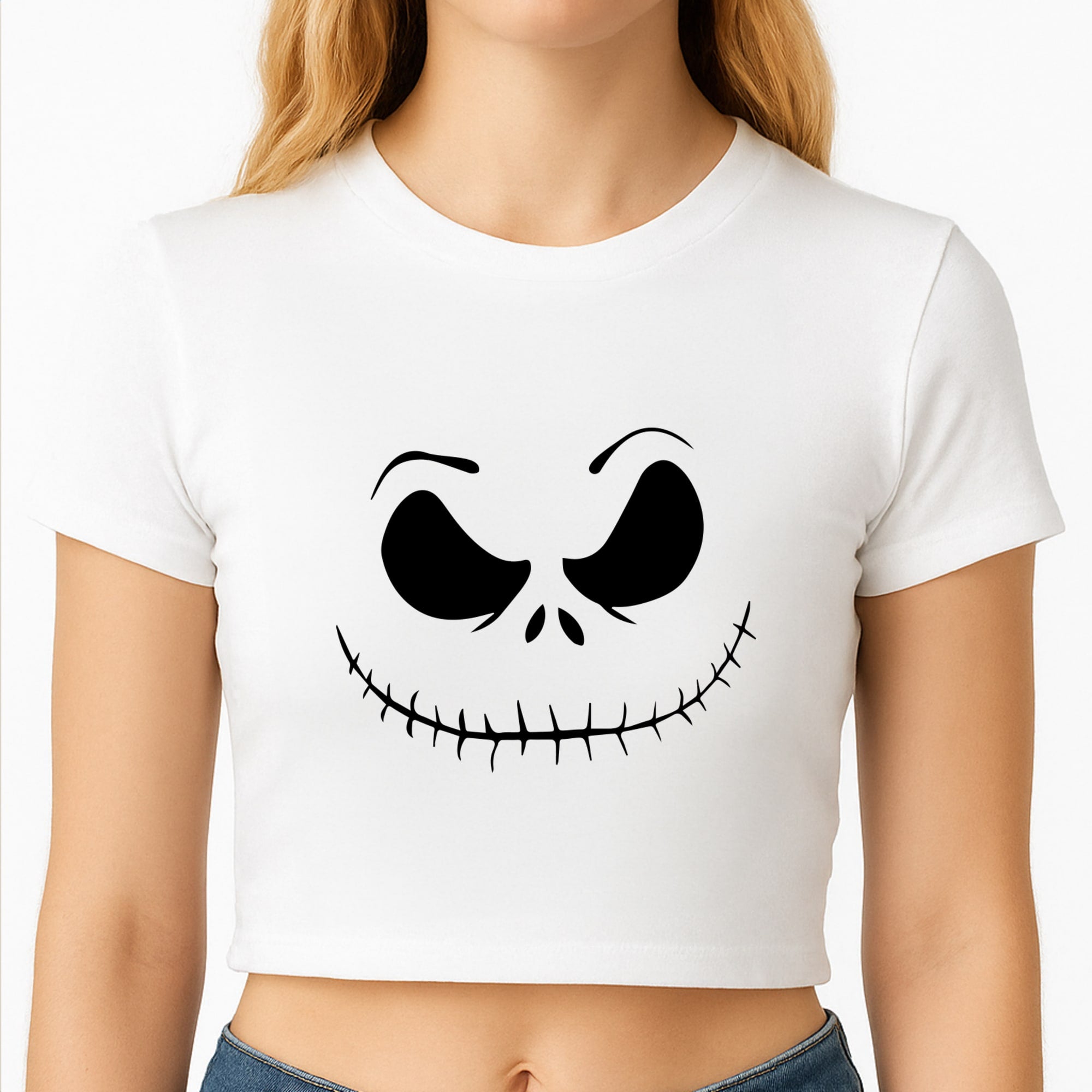 Pink Jack Skeleton Crop Top