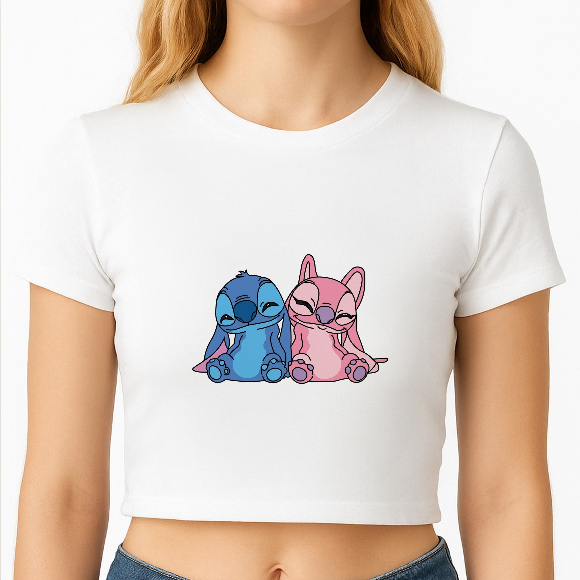 Best Friends - Pink Alien Crop Top