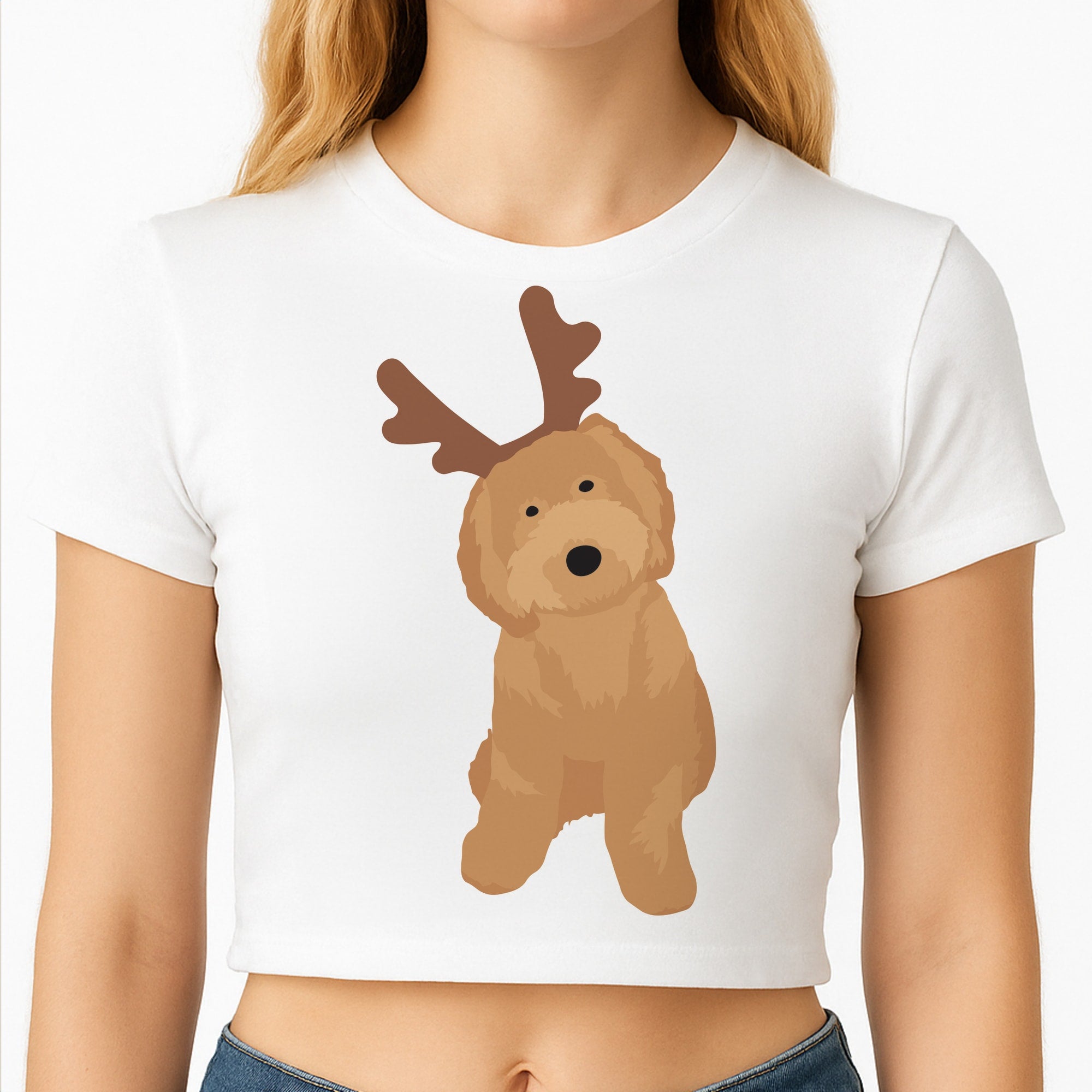 Dog Christmas Ears Crop Top