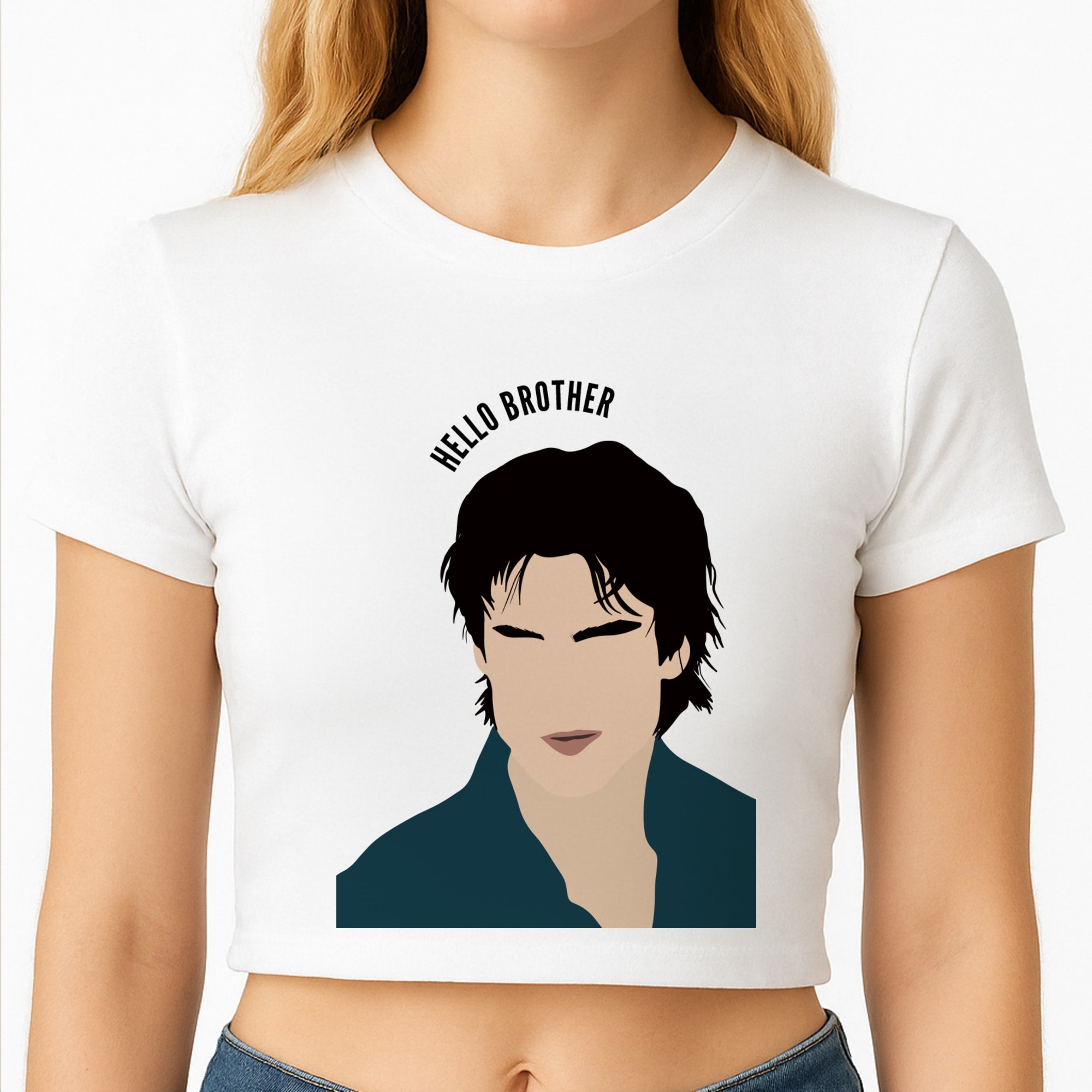 Hello Brother Cartoon - VD Crop Top