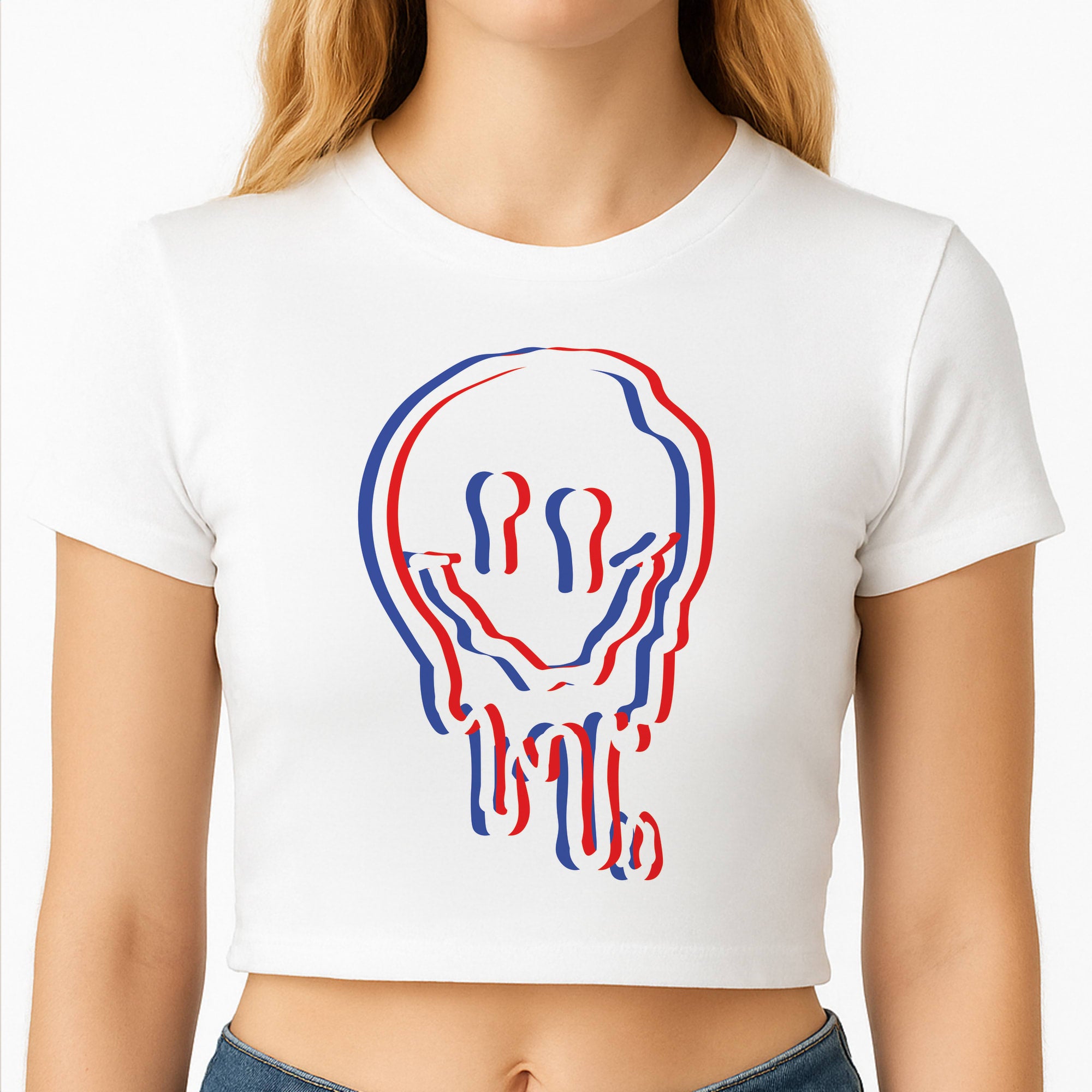 Red Smiley - Juice Crop Top
