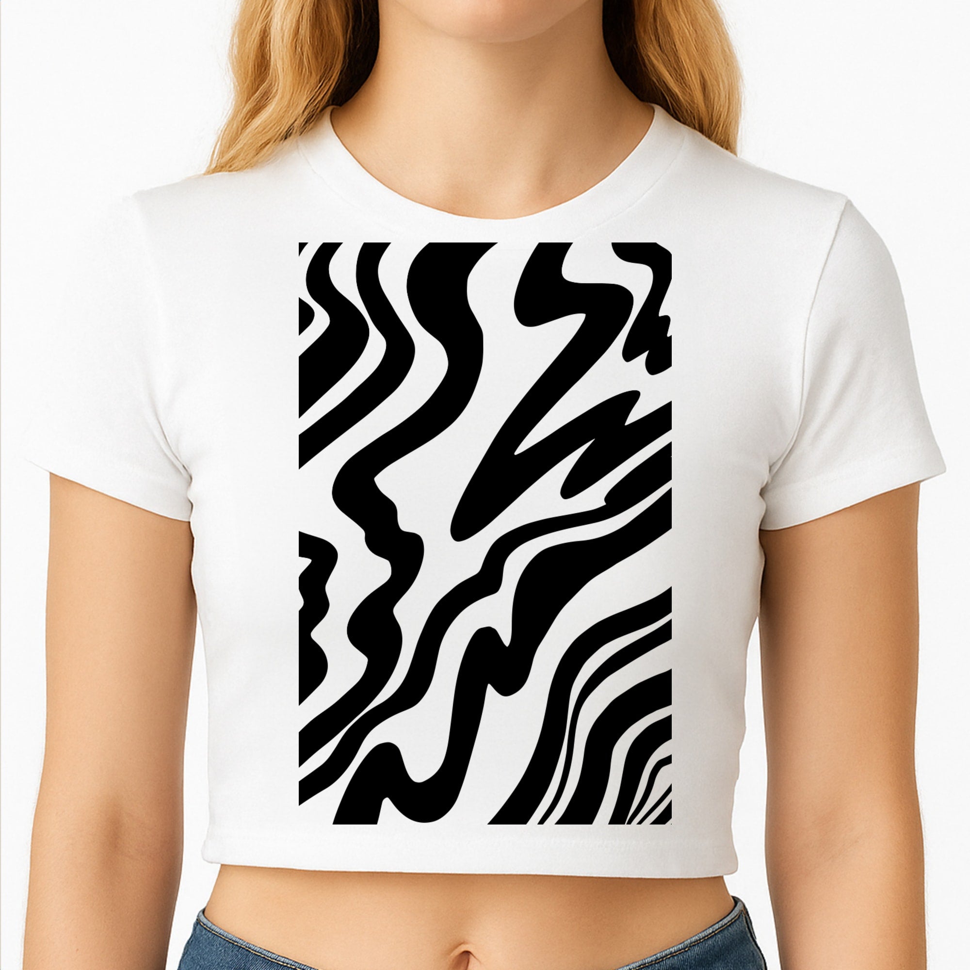 Black And White - Halloween Crop Top