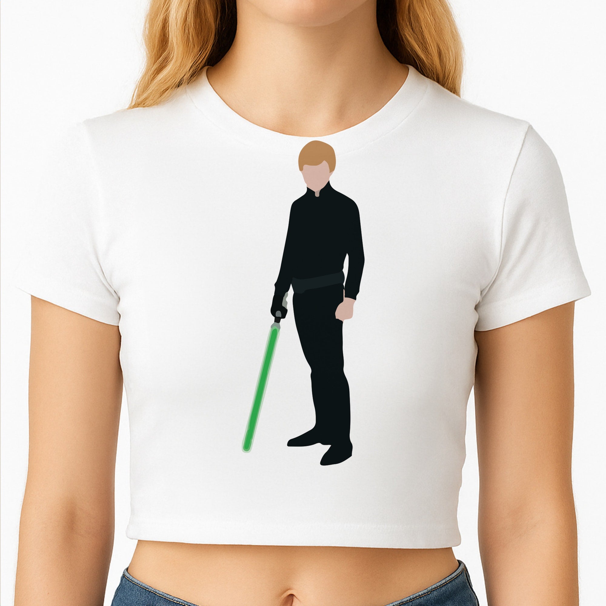 Skywalker Green Lightsaber Crop Top