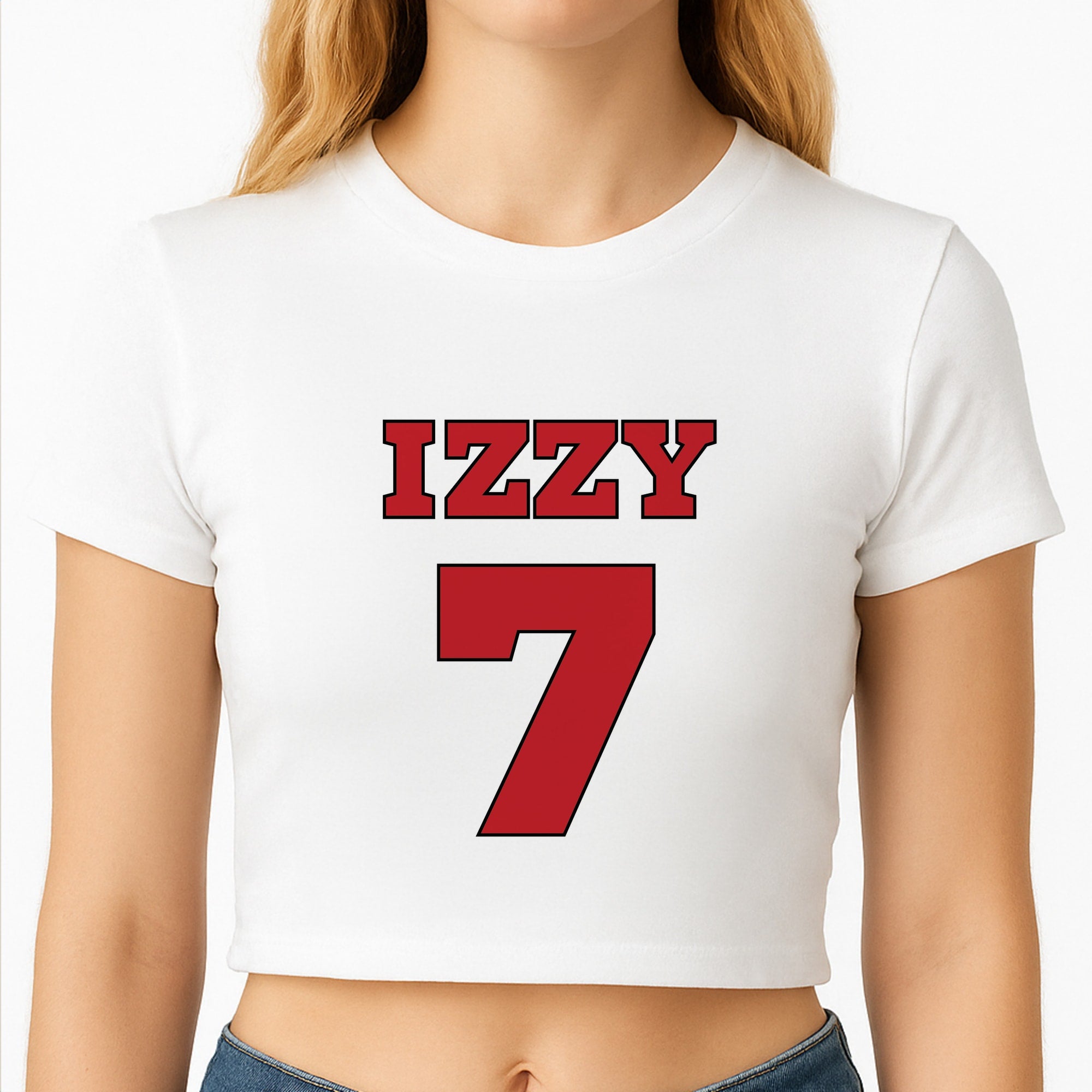Black And White Stripes - Personalised Football   Crop Top