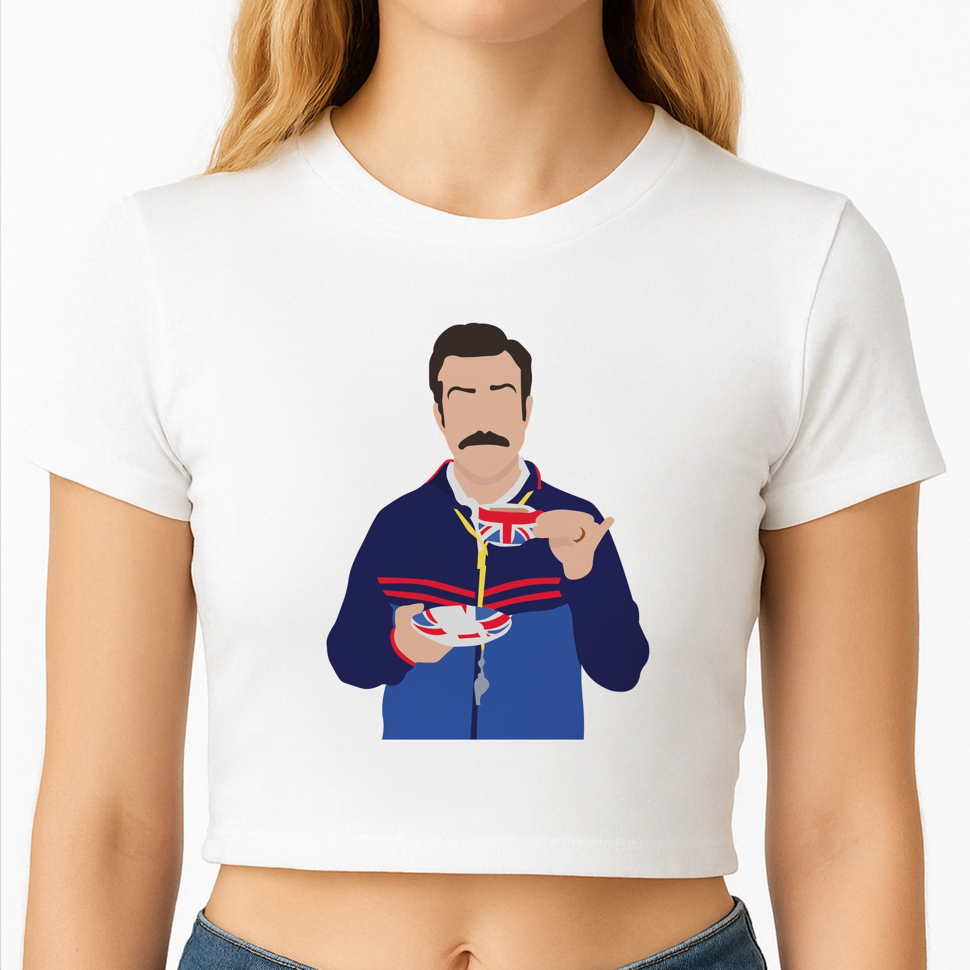 Ted Drinking Tea Crop Top