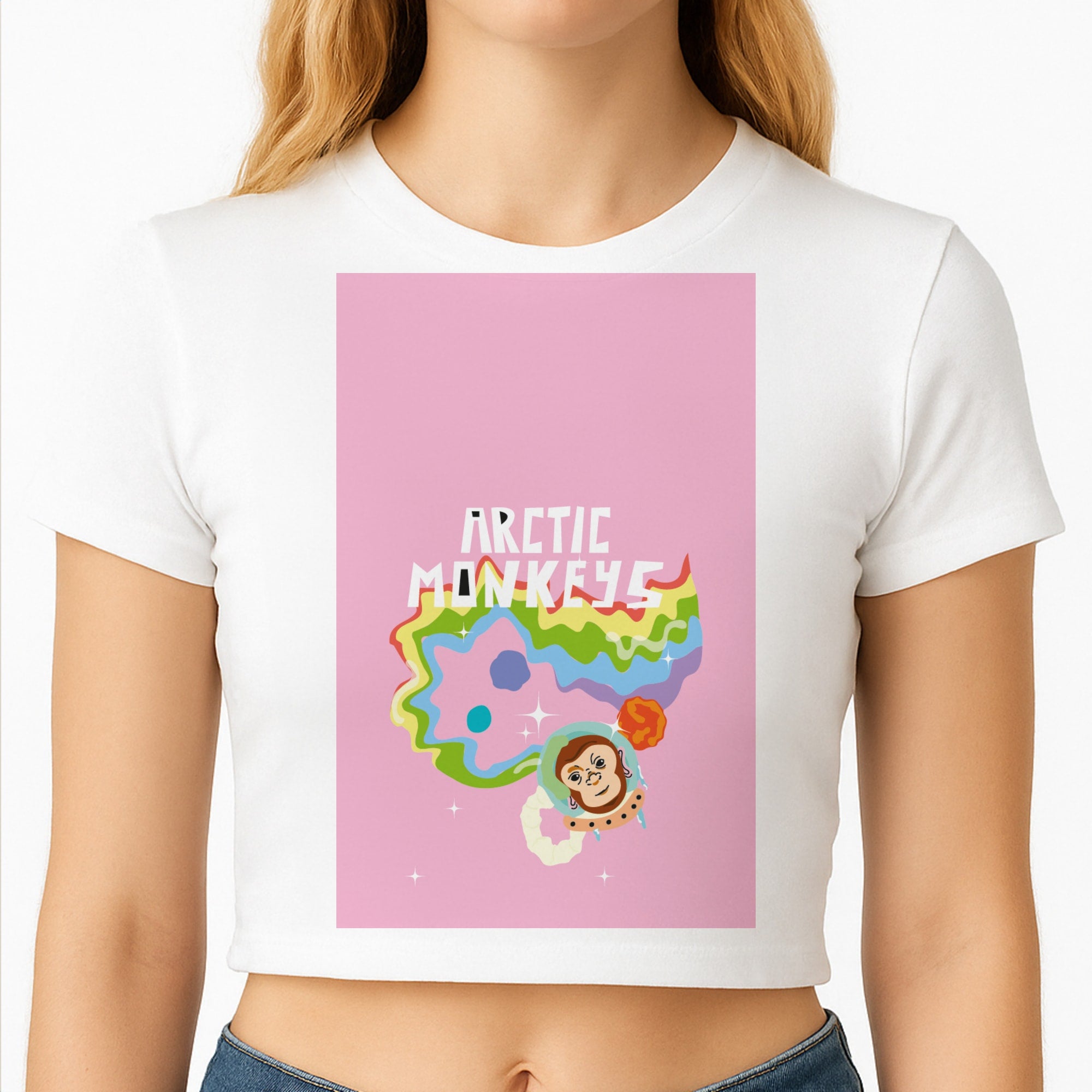 A Monkeys - Pink Crop Top