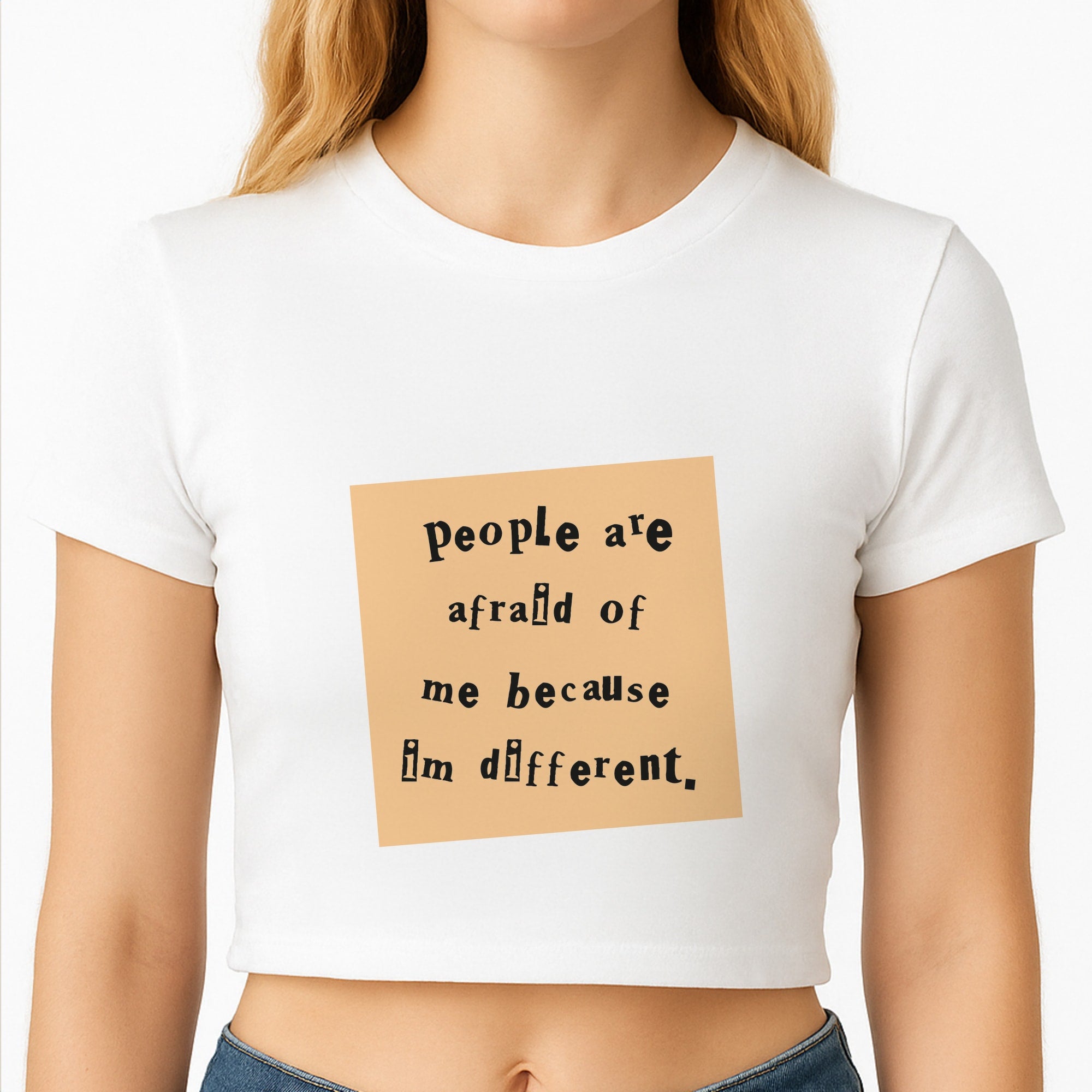 People Are Afraid Of Me - Scissorhands Crop Top