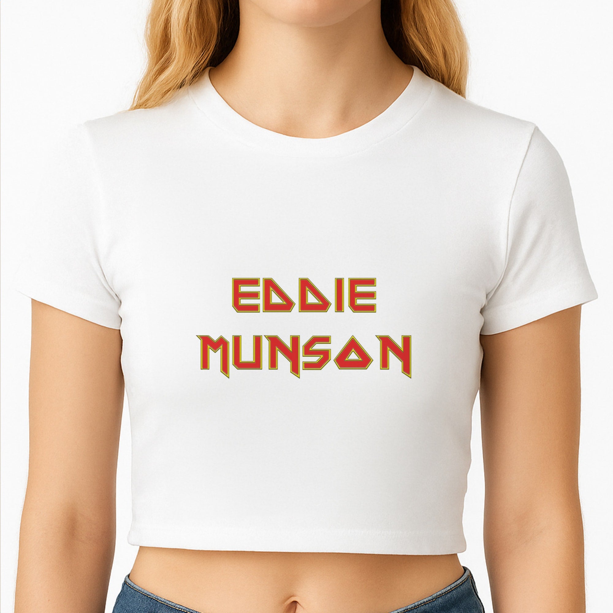 Eddie Munson Text Crop Top