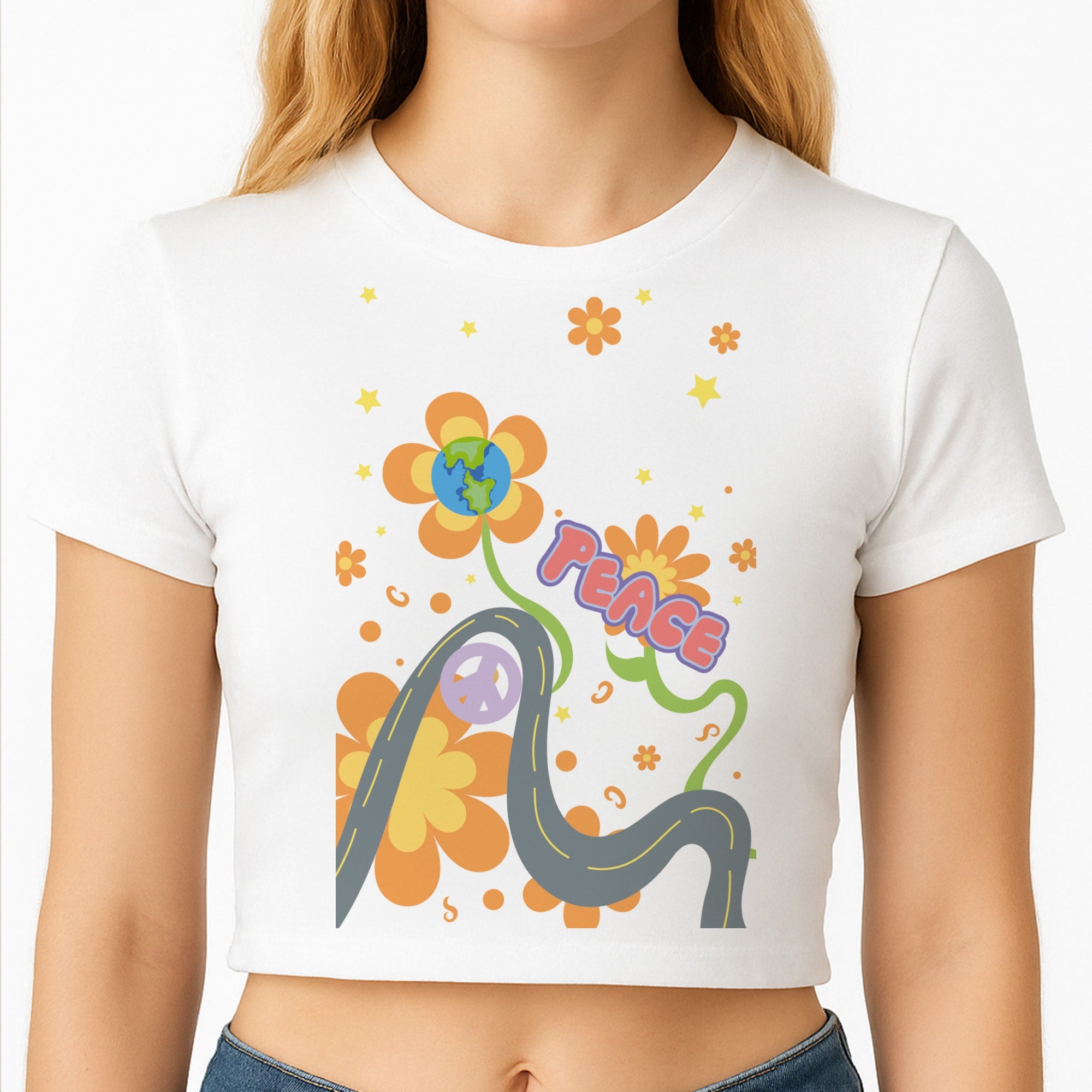 Peace - Cars Crop Top