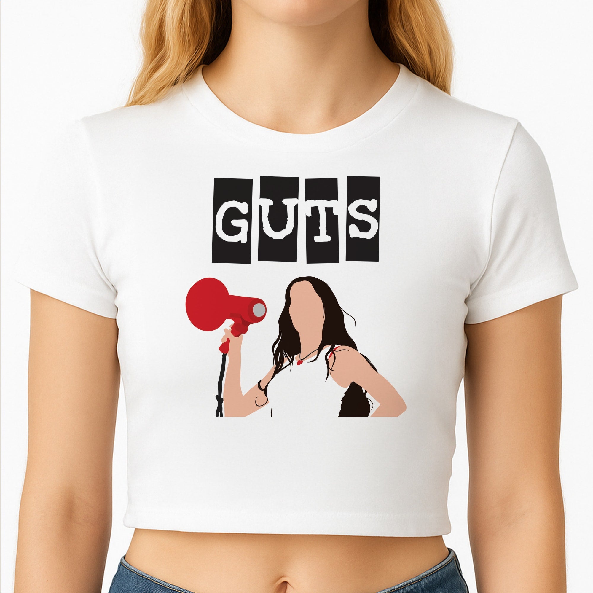 Olivia Red Megaphone Crop Top