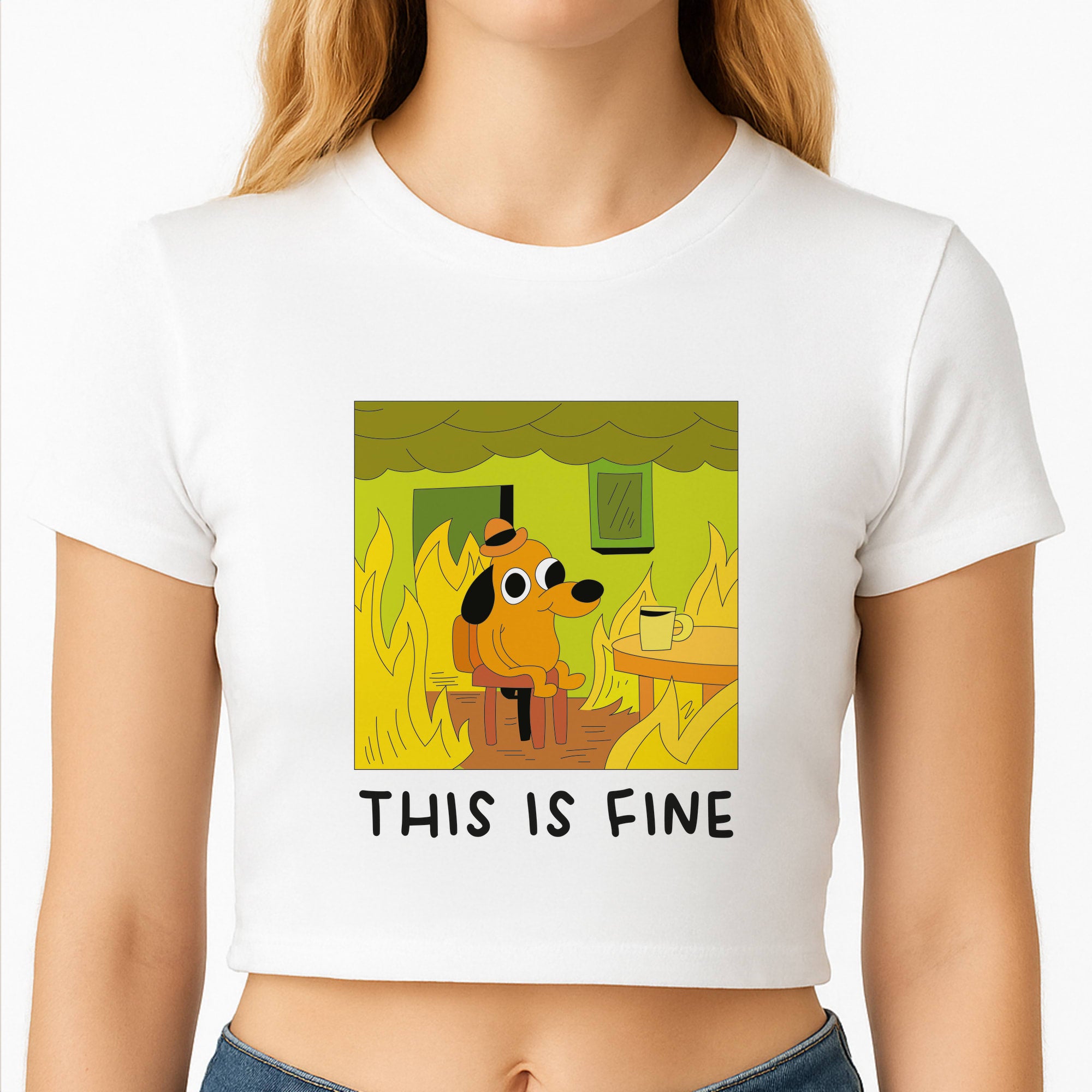 This Is Fine - Memes Crop Top