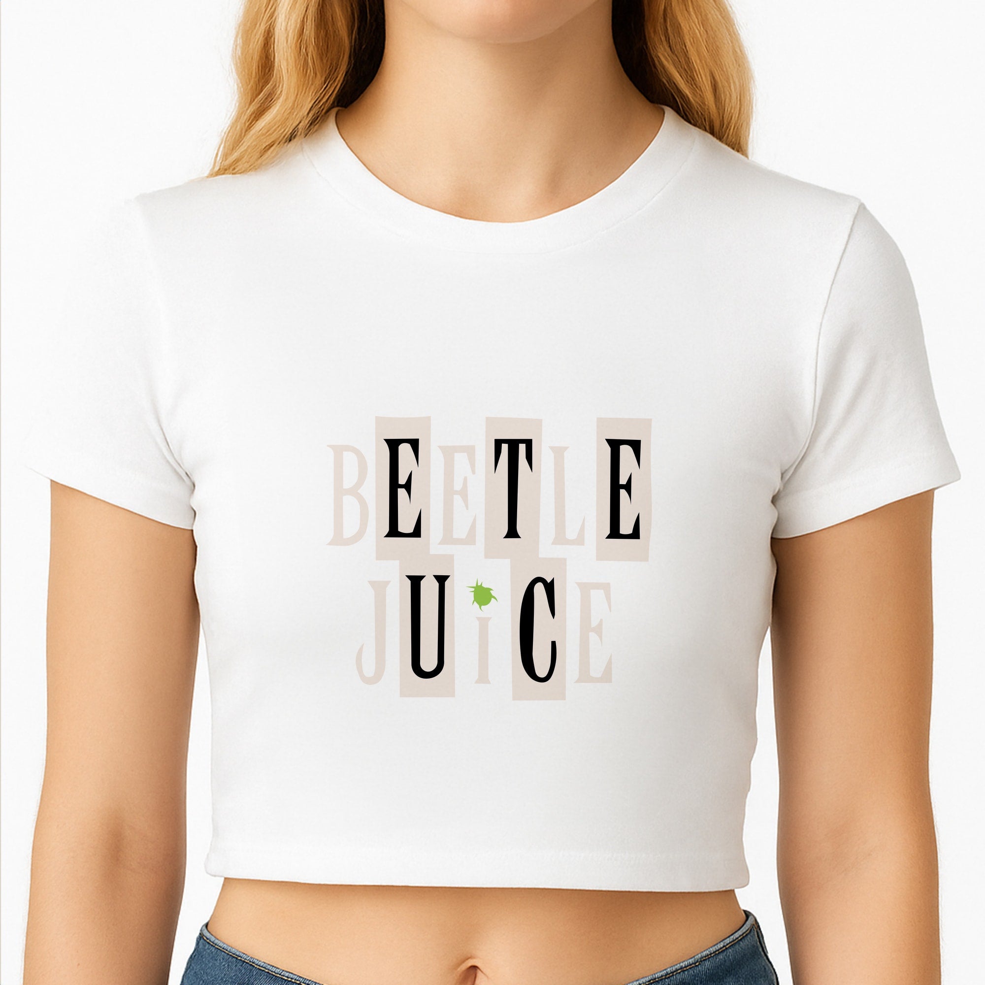 Text - Beetle Halloween Crop Top