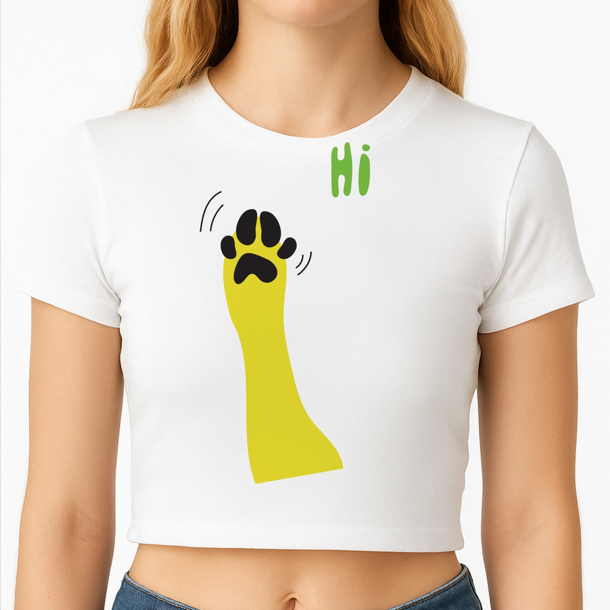 Hi - Dog Patterns Crop Top