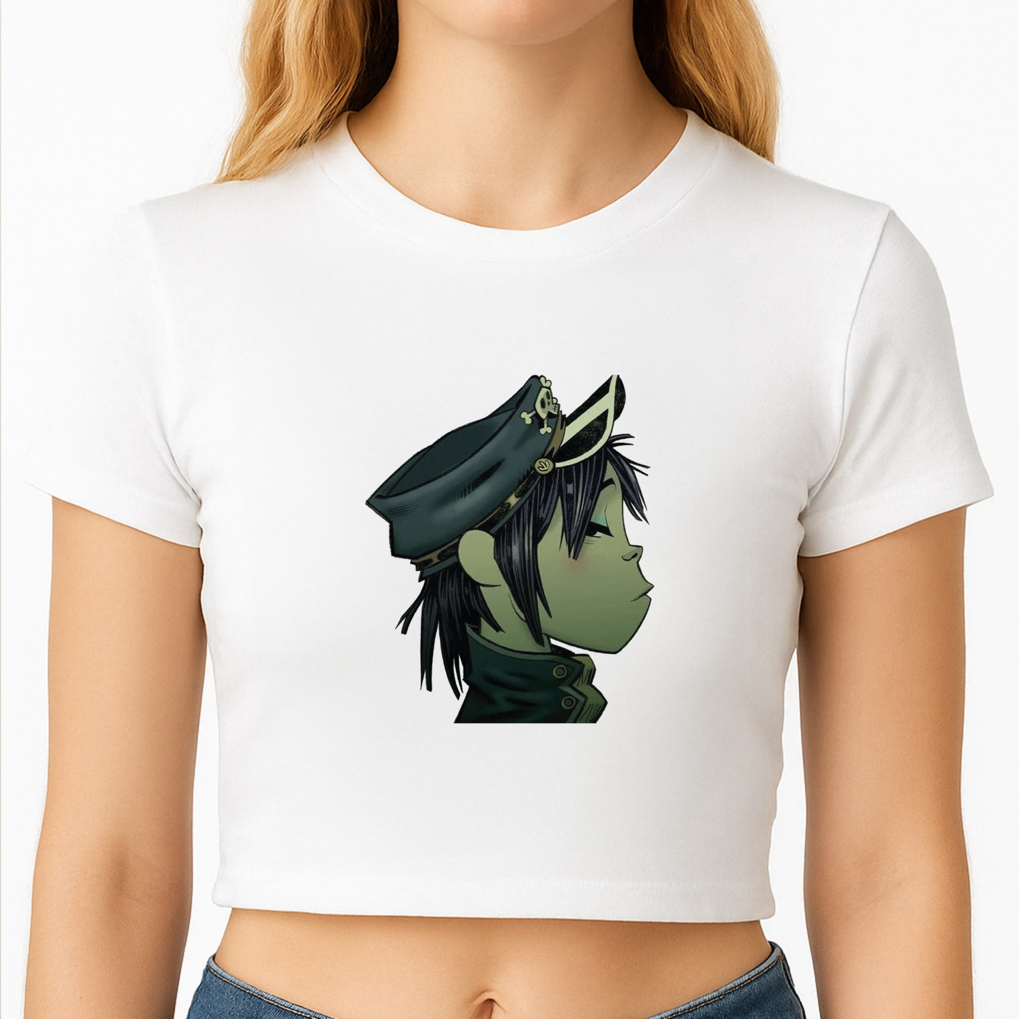 Green 2d Crop Top