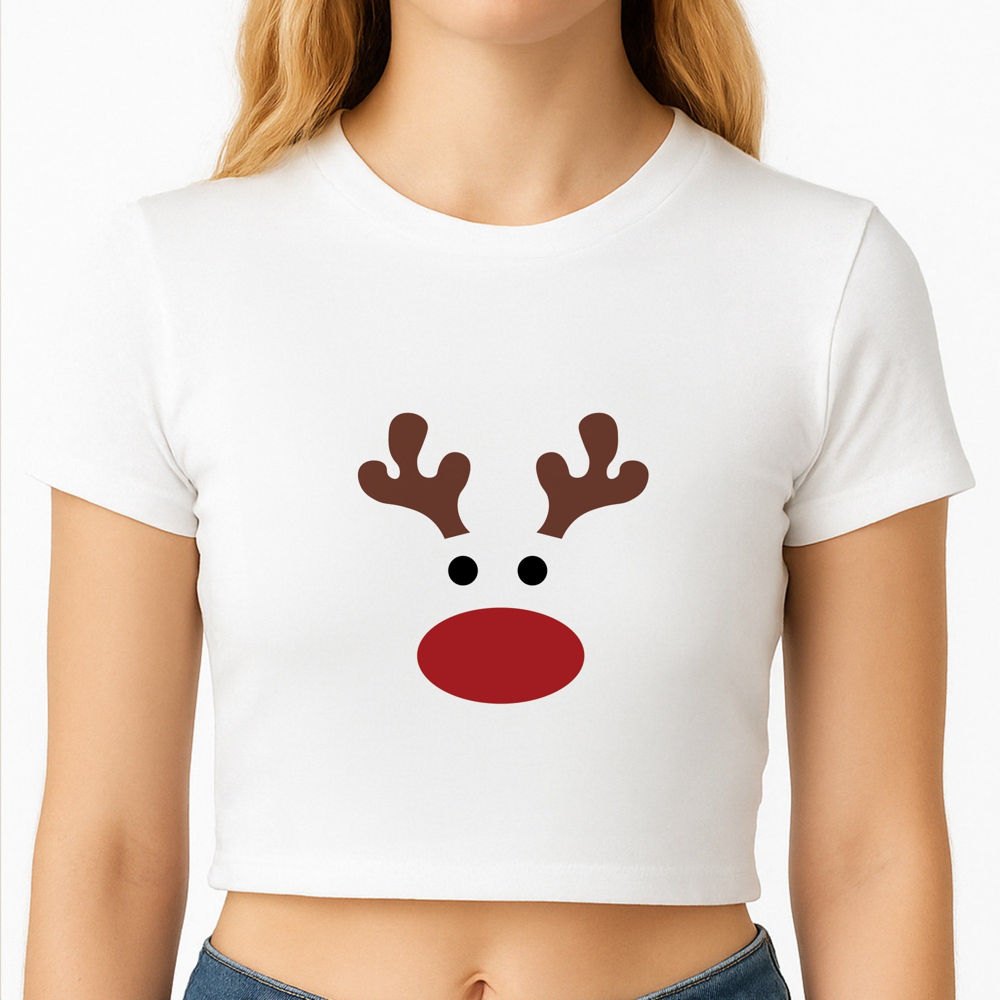 Rudolph Red Nose - Christmas Crop Top