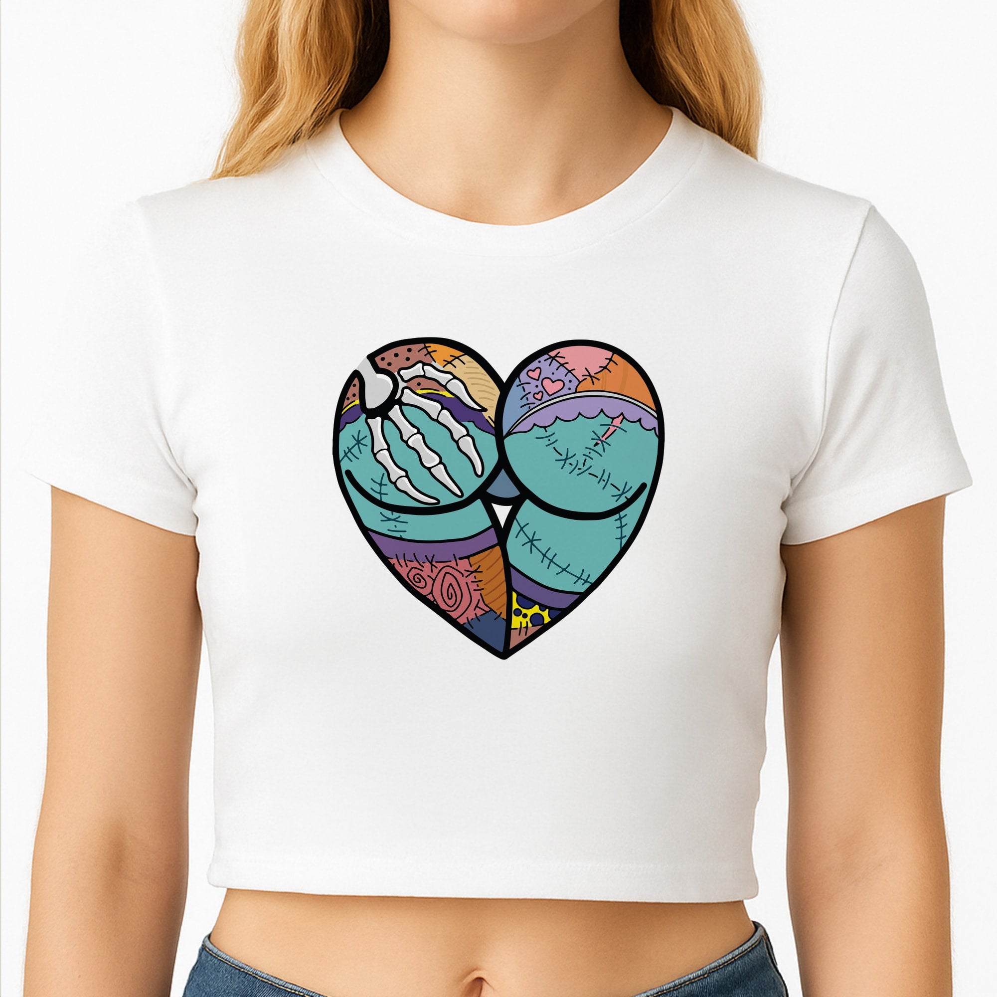 Sally And Jack Heart - TNBC Crop Top