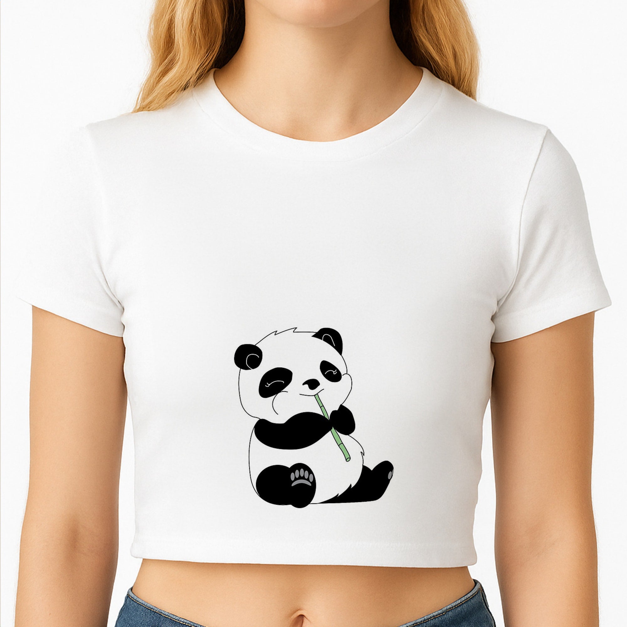 Vegan Panda Crop Top