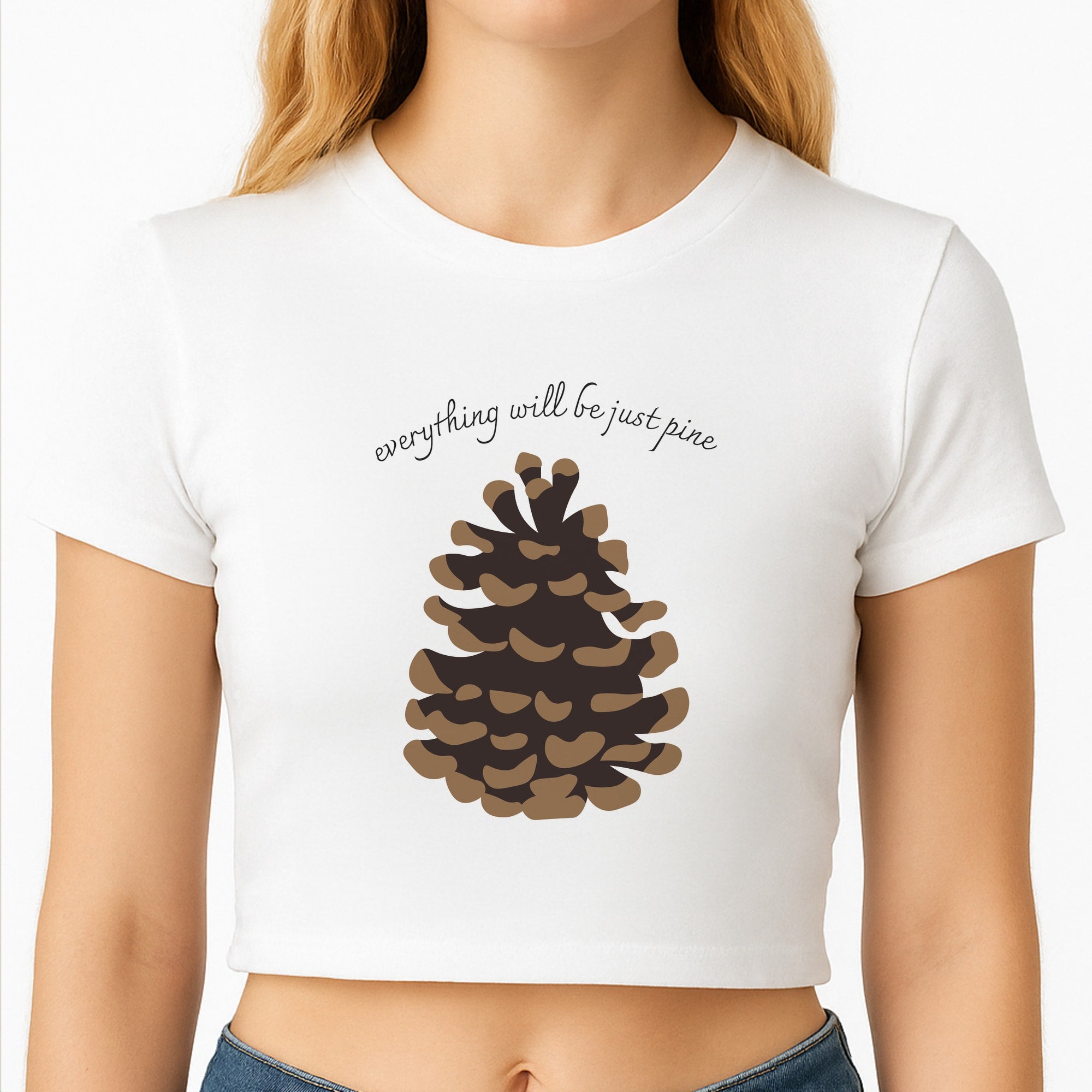 Everything Will Be Just Pine - Autumn Crop Top