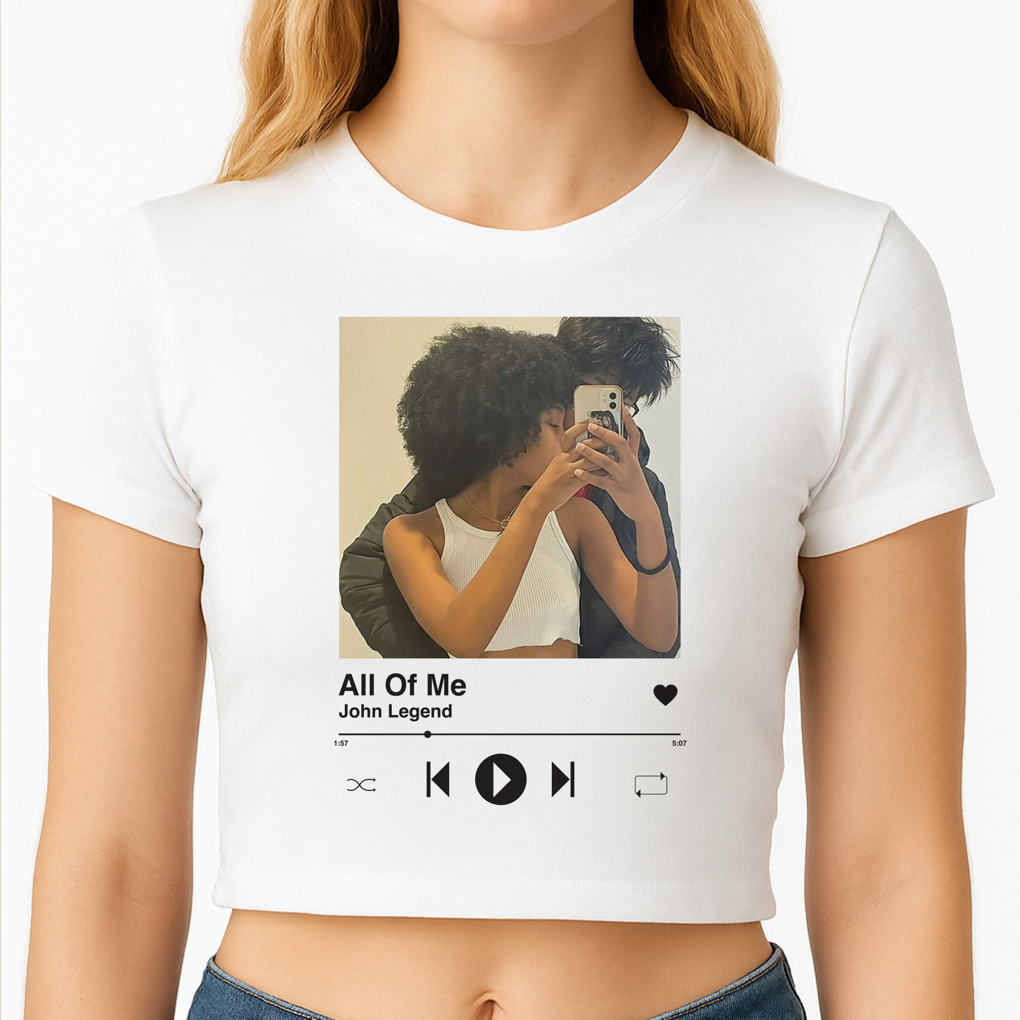 Album Cover - Personalised Couples Crop Top