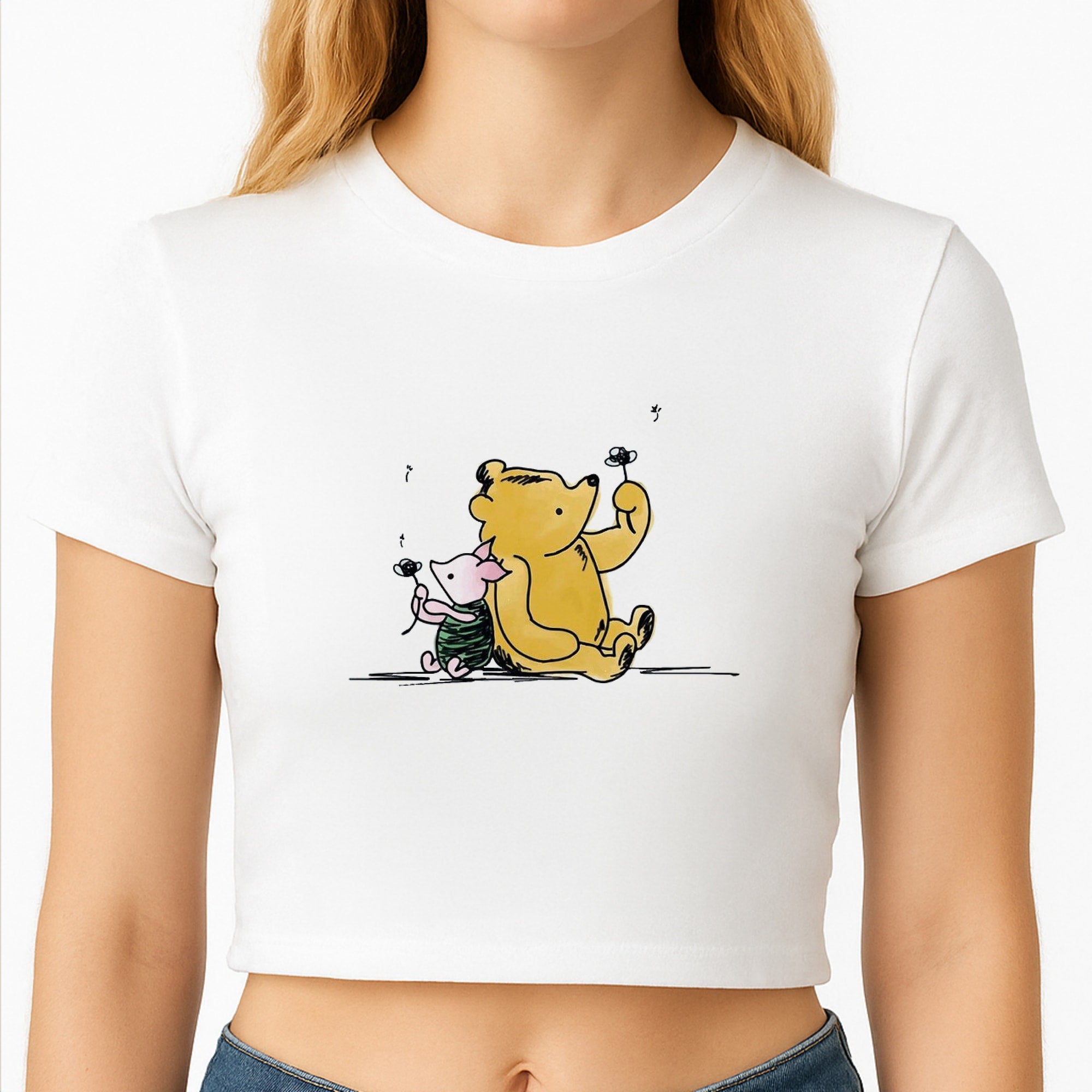 Winnie & Pig Crop Top