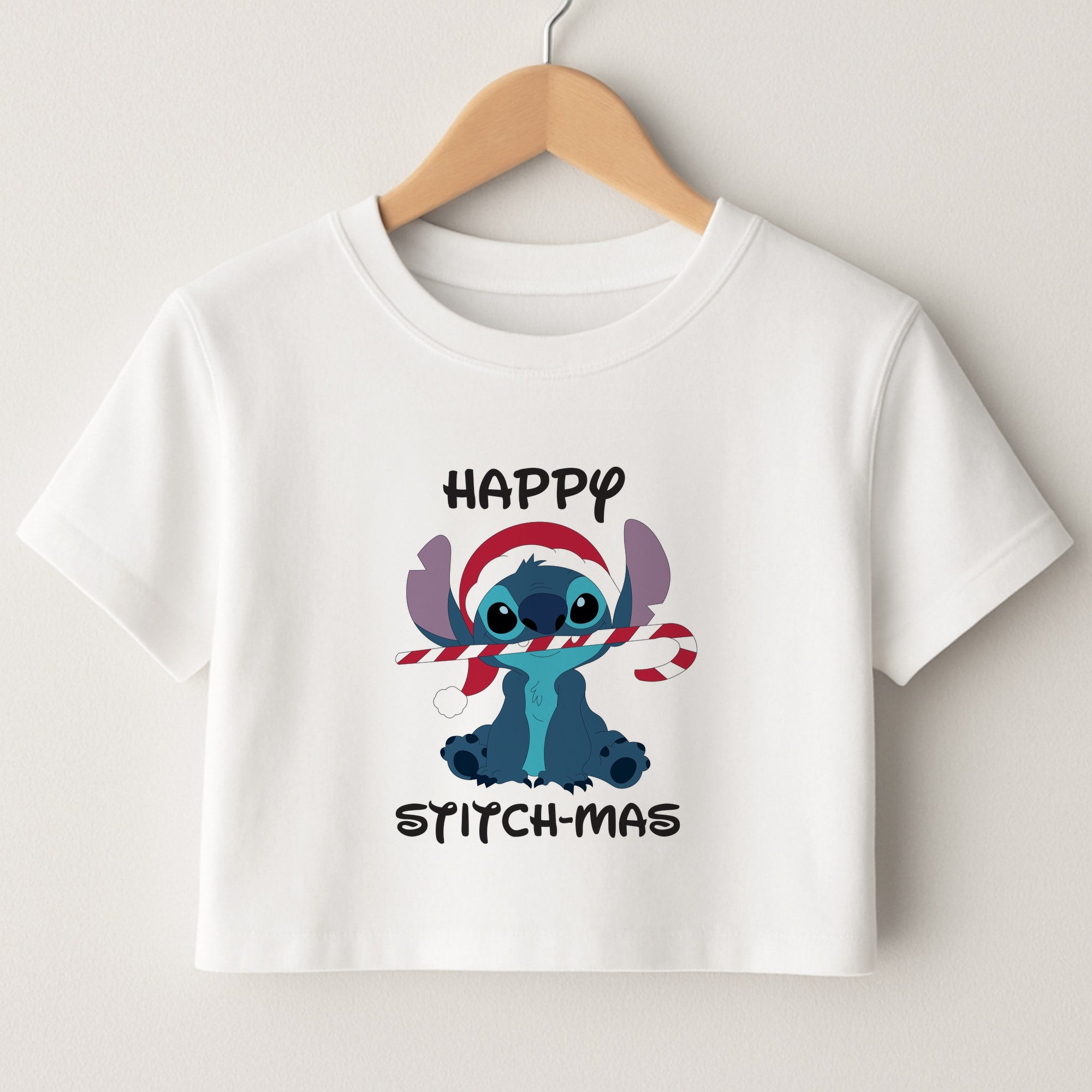 Happy Blue Alienmas - Christmas Crop Top