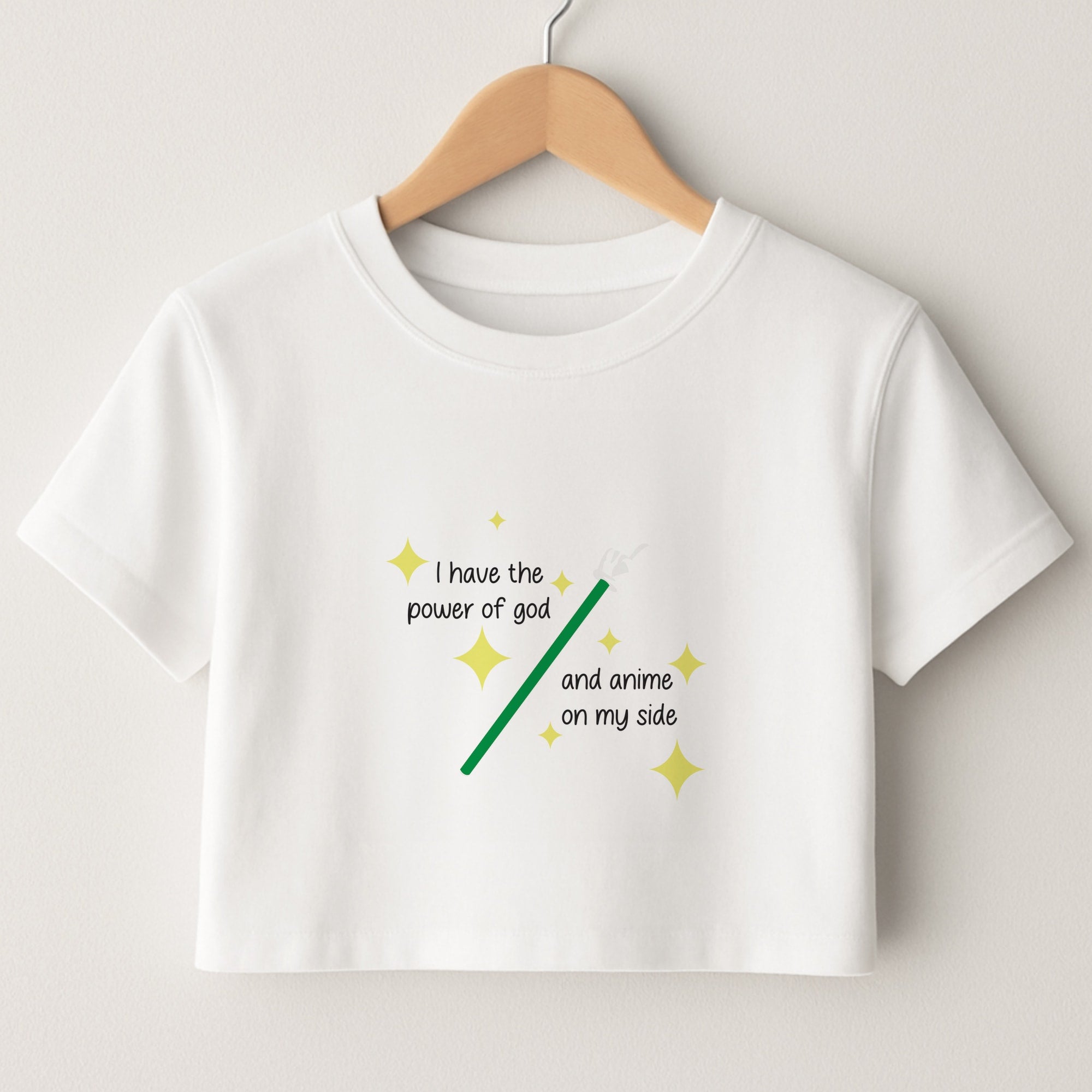 I Have The Power Of God And Anime On My Side - Memes Crop Top