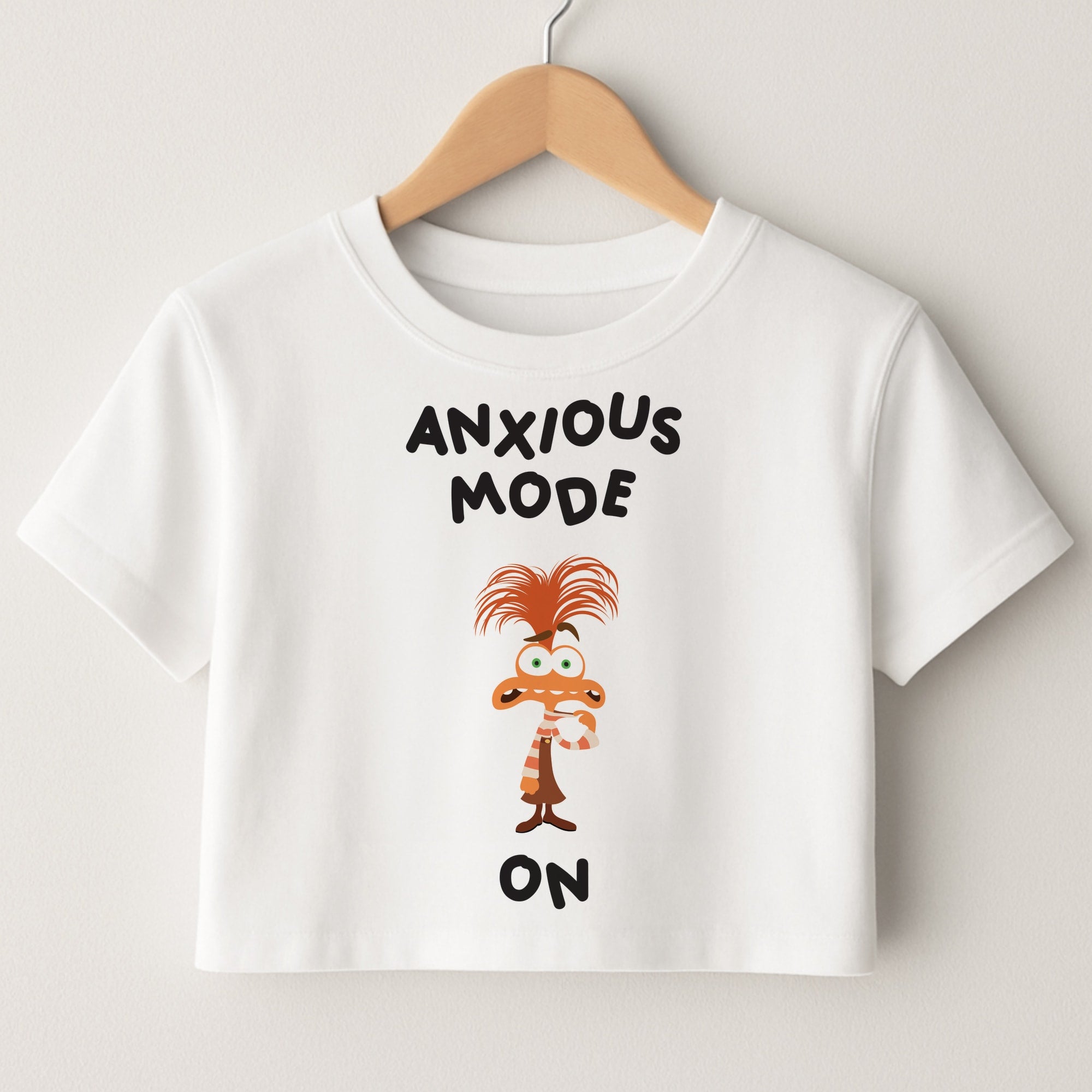 Anxious Mode On - Inside Out Crop Top