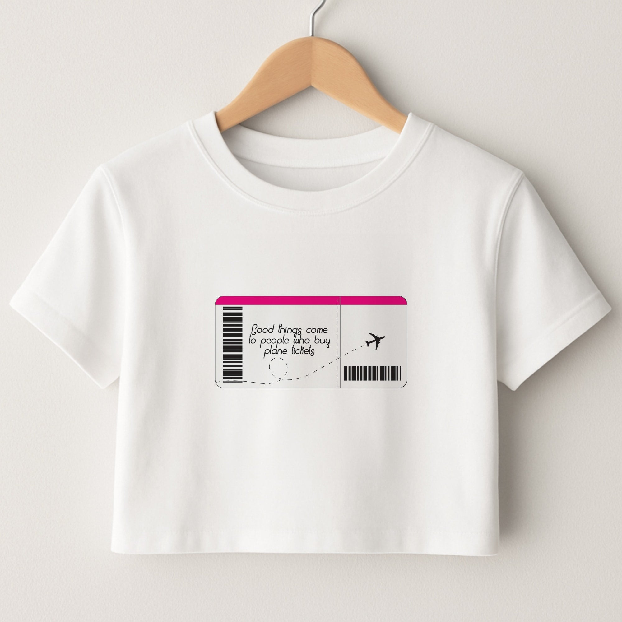 Buy Plane Tickets - Travel Crop Top