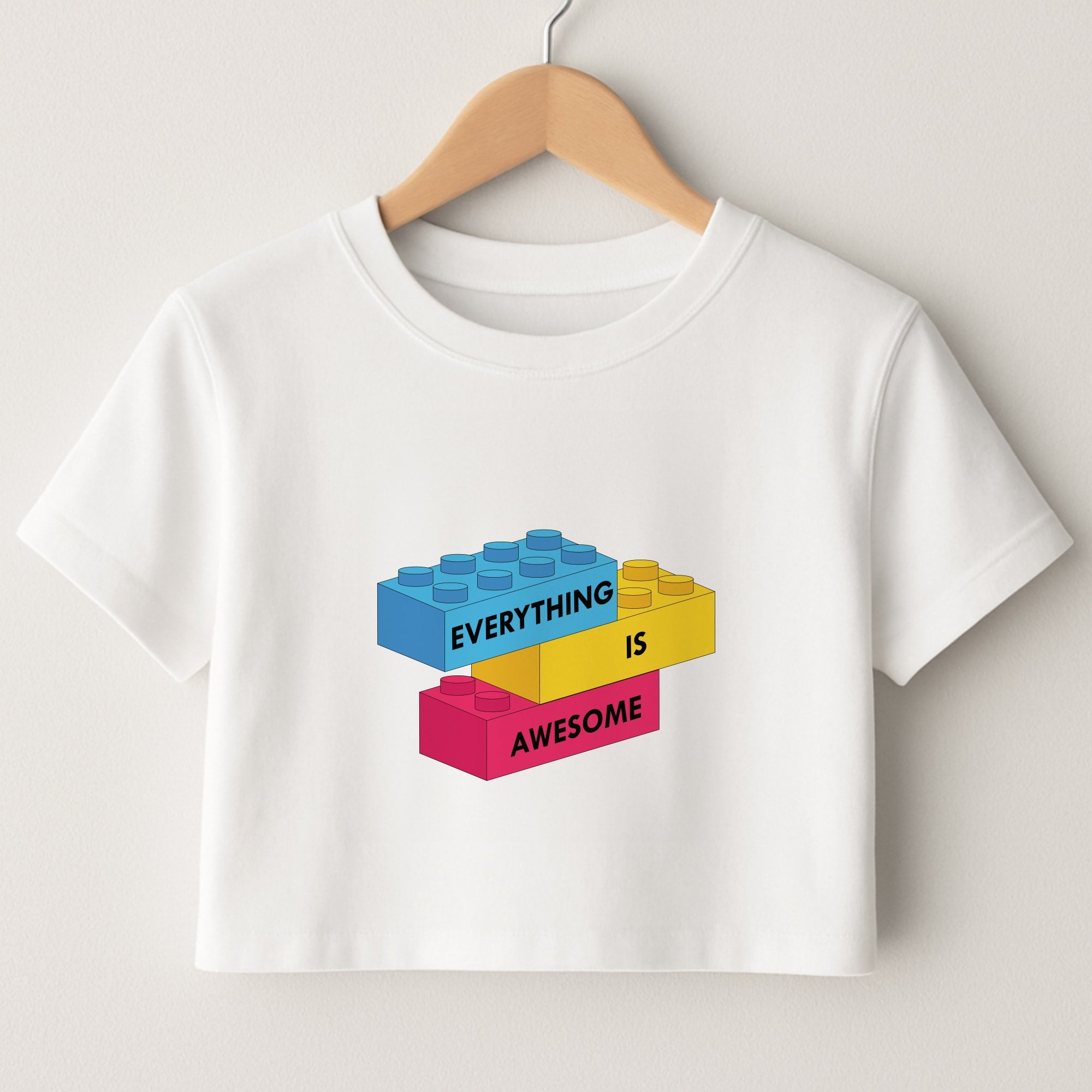Everything Is Awesome Bricks Crop Top