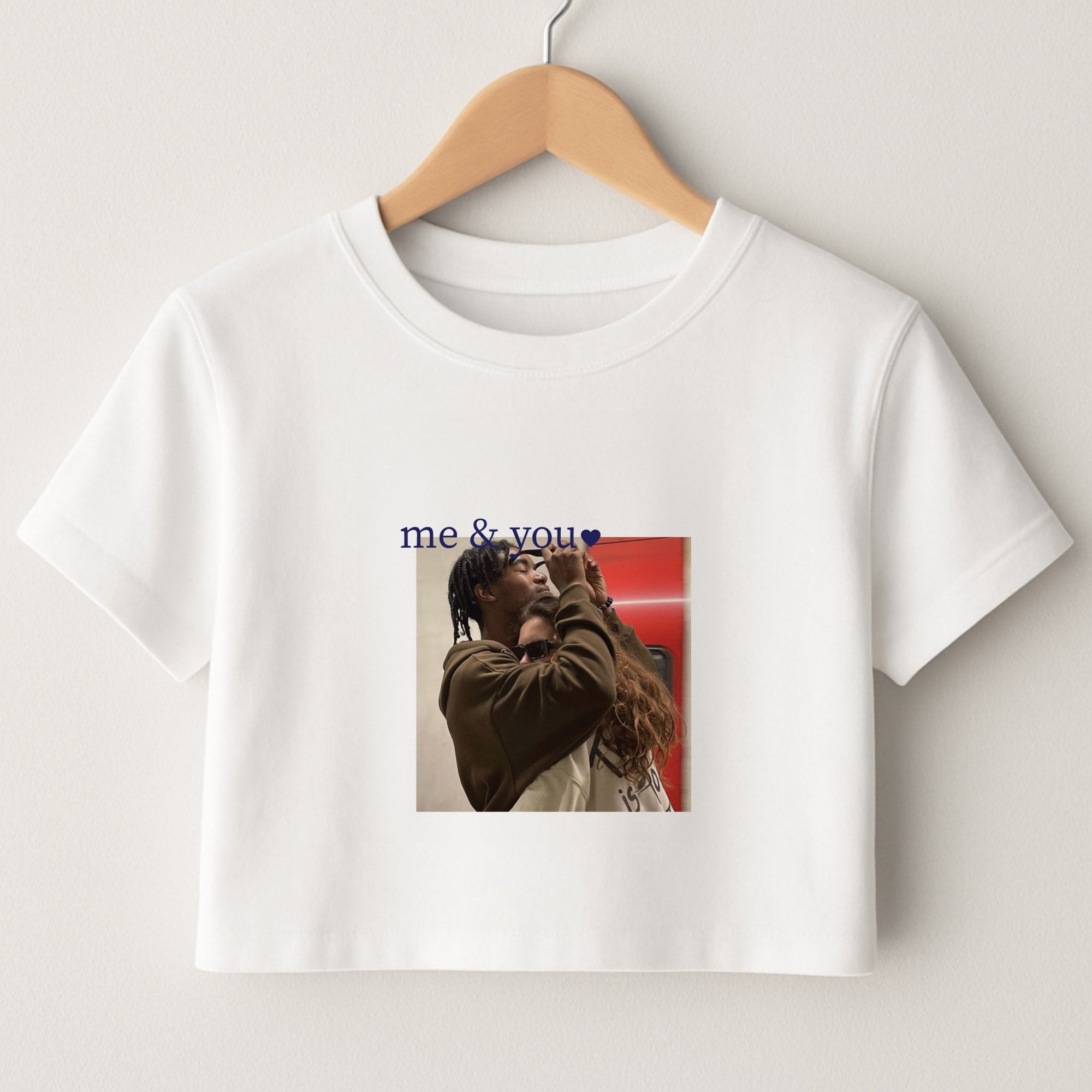 Me And You - Personalised Couples Crop Top
