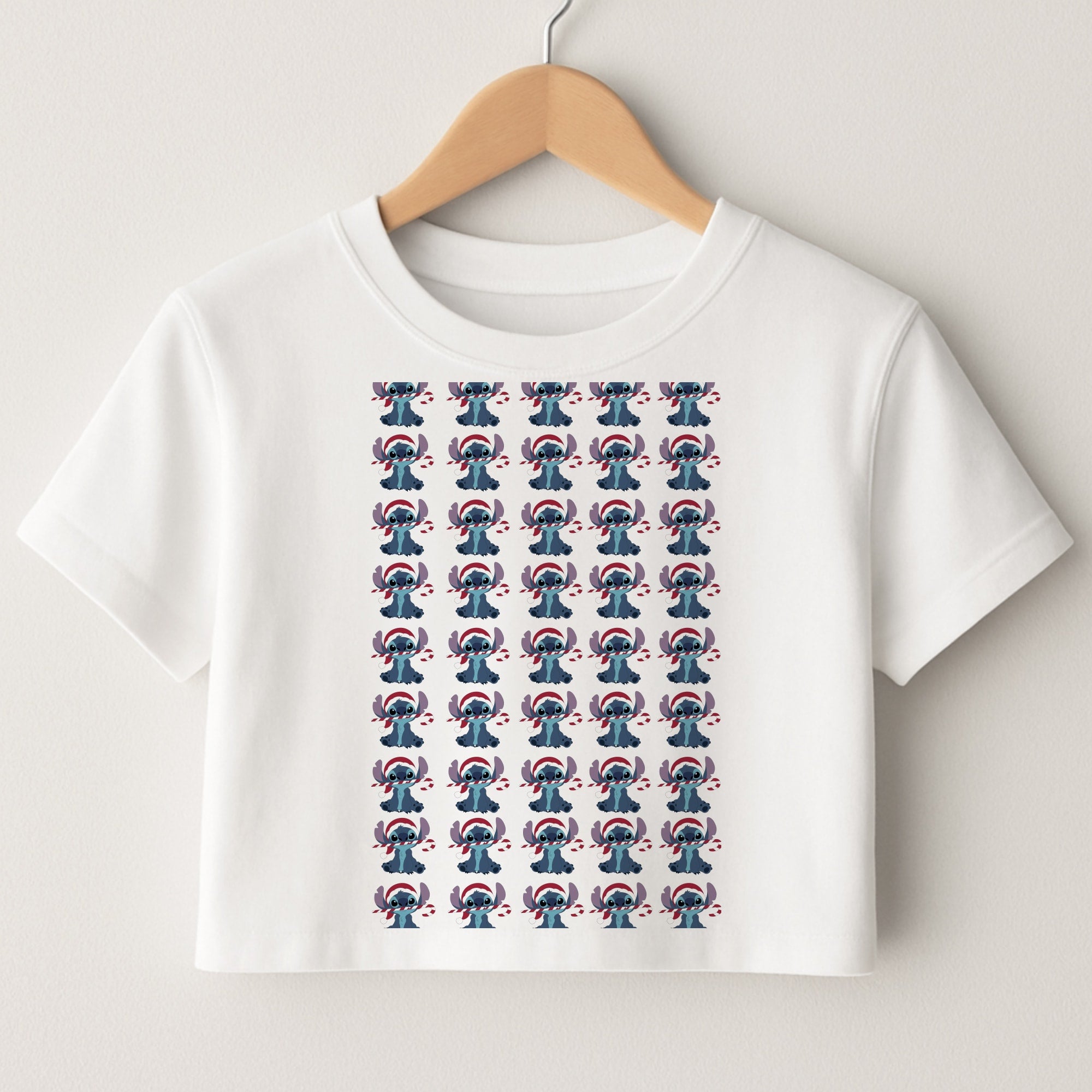 Stitch - Christmas Patterns Crop Top