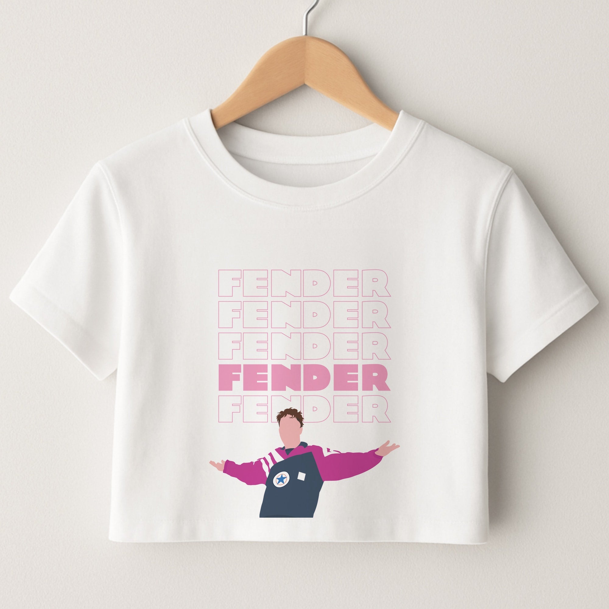 Fender Pink Sports Jersey Crop Top