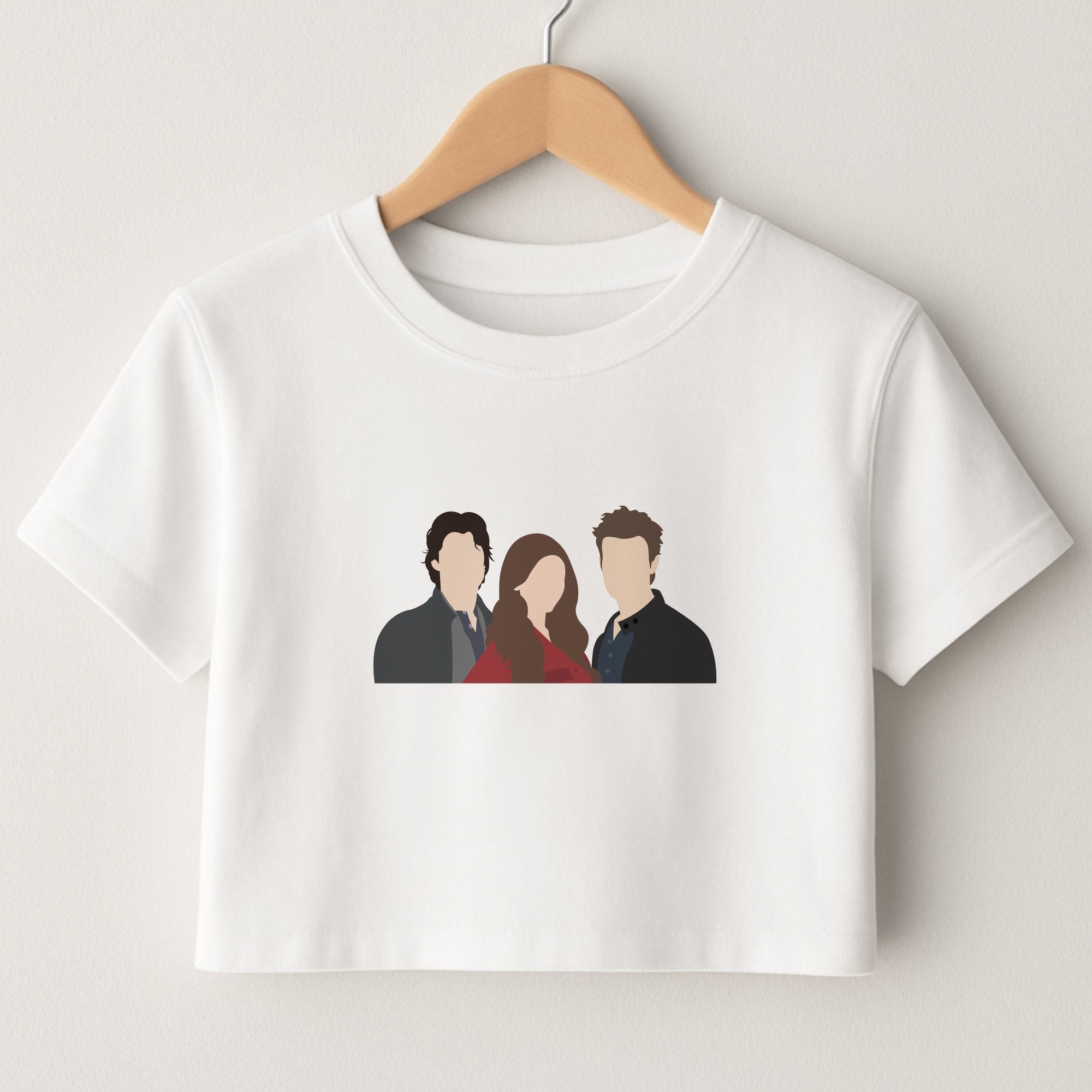 Elena, Damon And Stefan - VD Crop Top