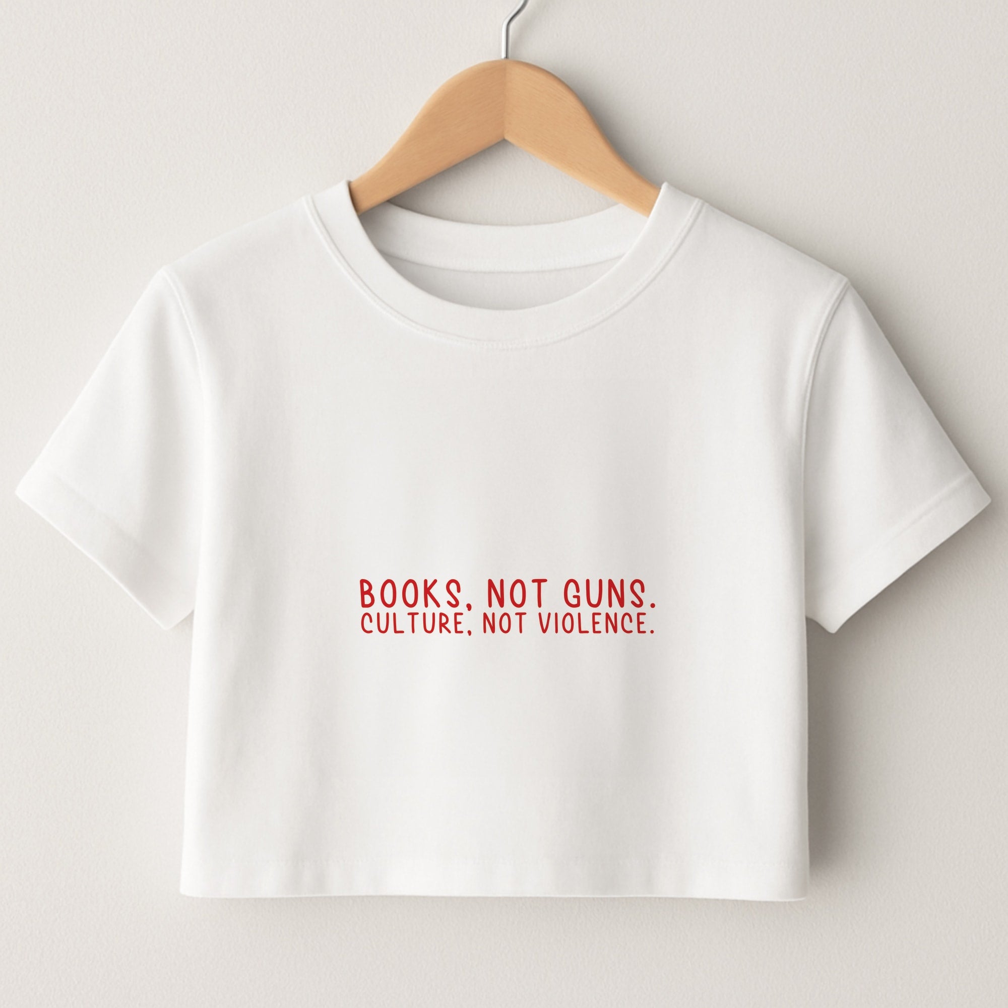 Books, Not Guns - TV Quotes Crop Top
