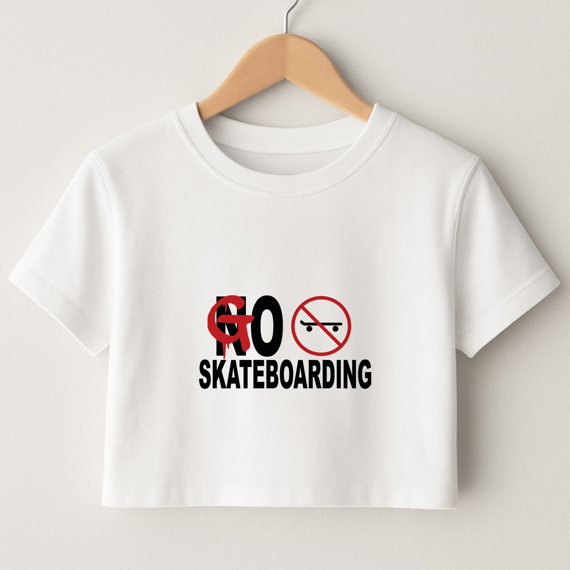 Go Skateboarding - Skate Aesthetic Crop Top
