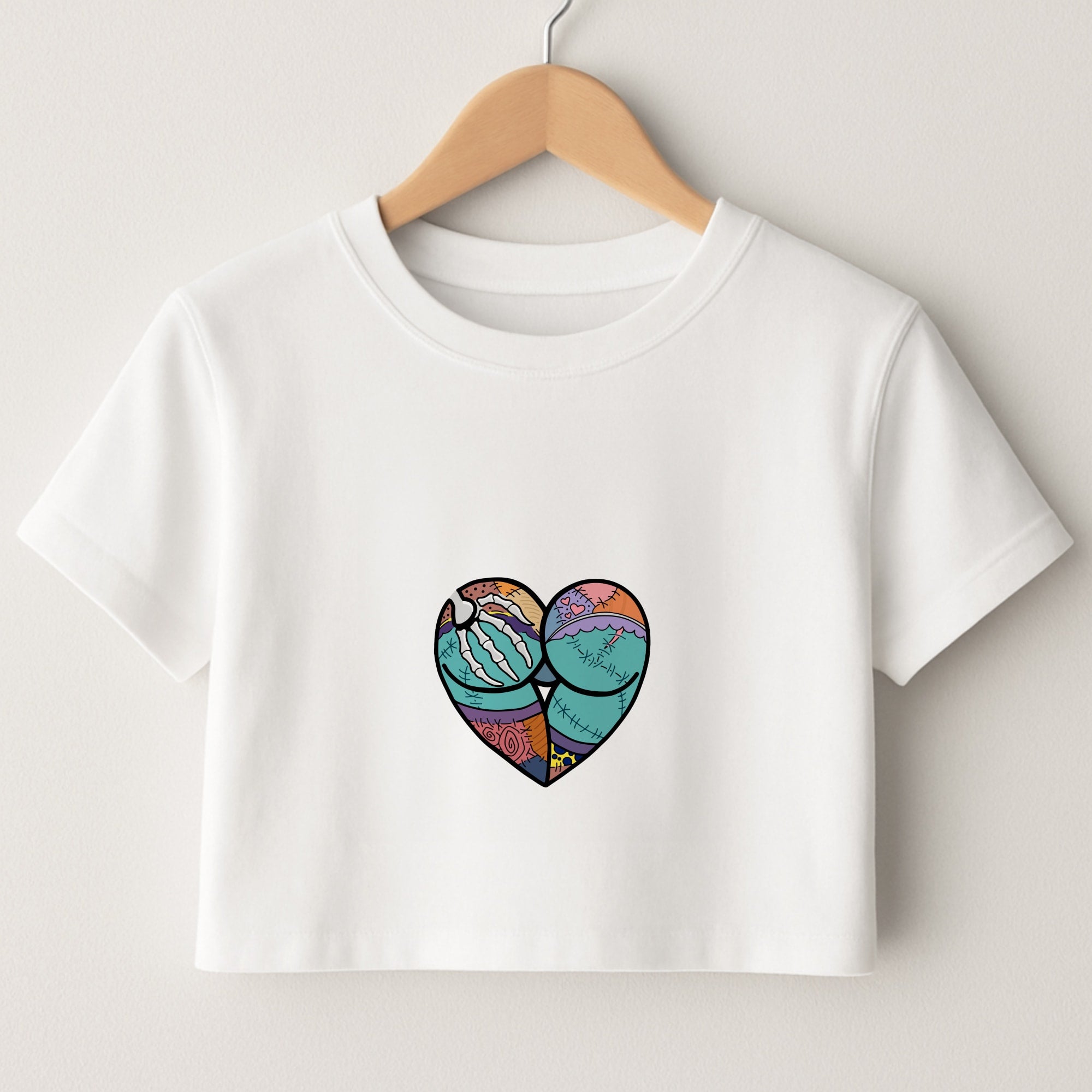 Sally And Jack Heart - TNBC Crop Top