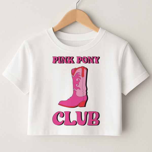 Zebra Print Pink Pony Club Crop Top