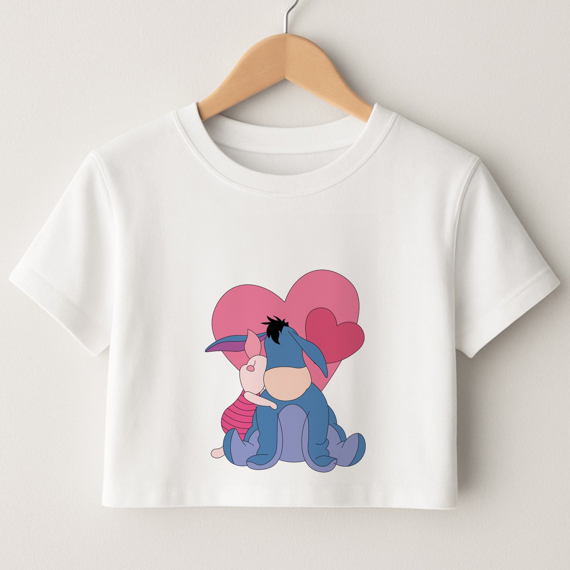 Donkey and Pig Valentine's Crop Top