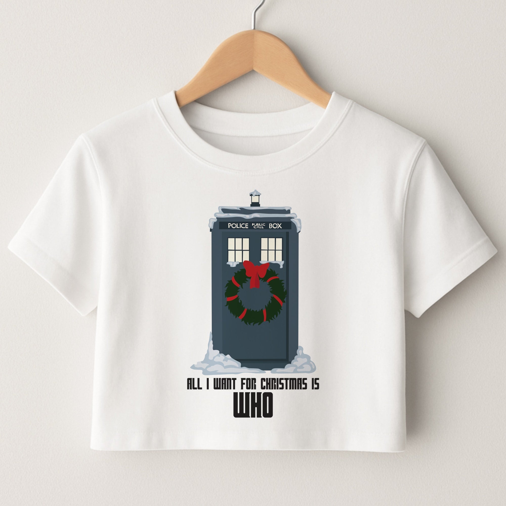 All I Want For Christmas Is Who - Doctor Who Crop Top