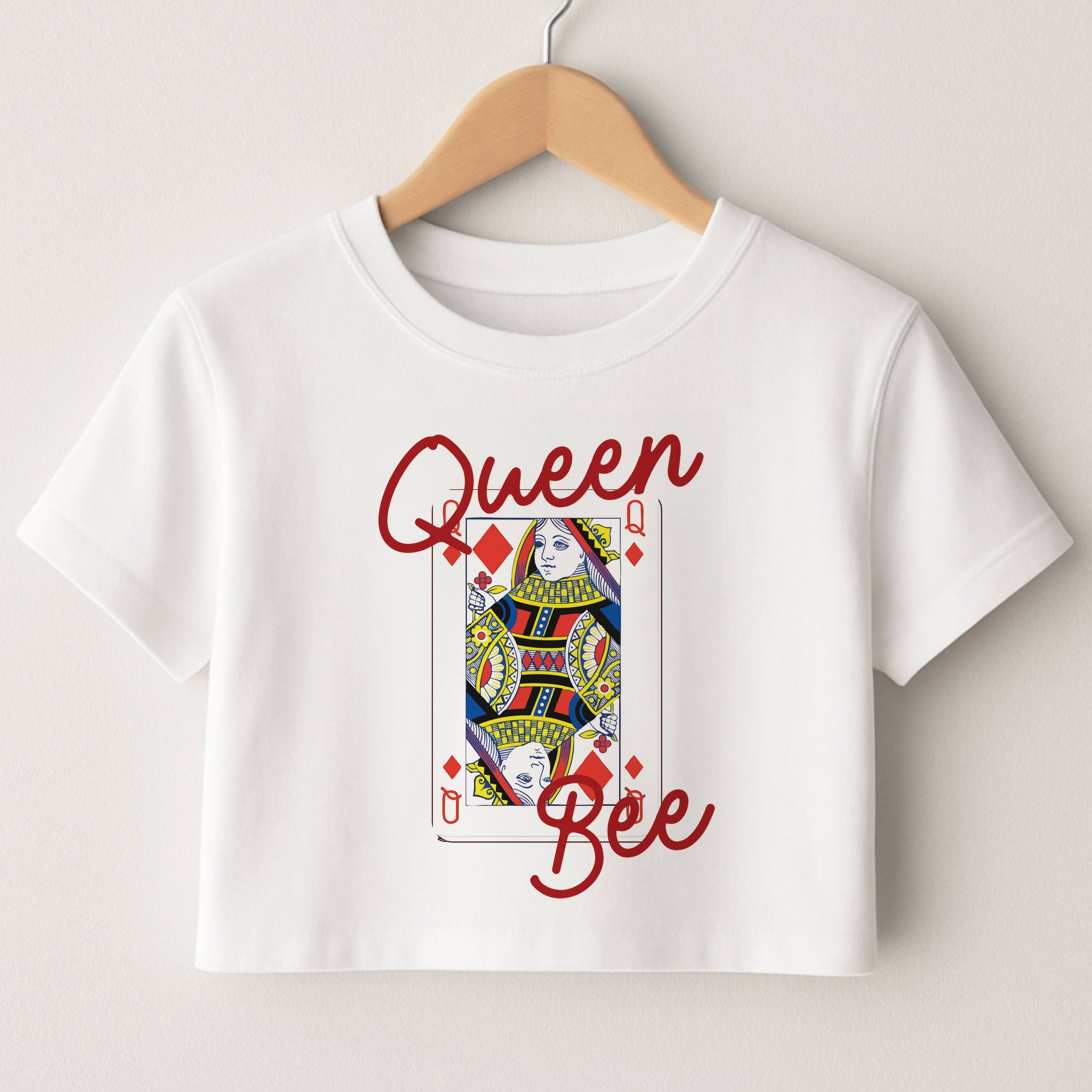 Queen Bee Playing Card Crop Top