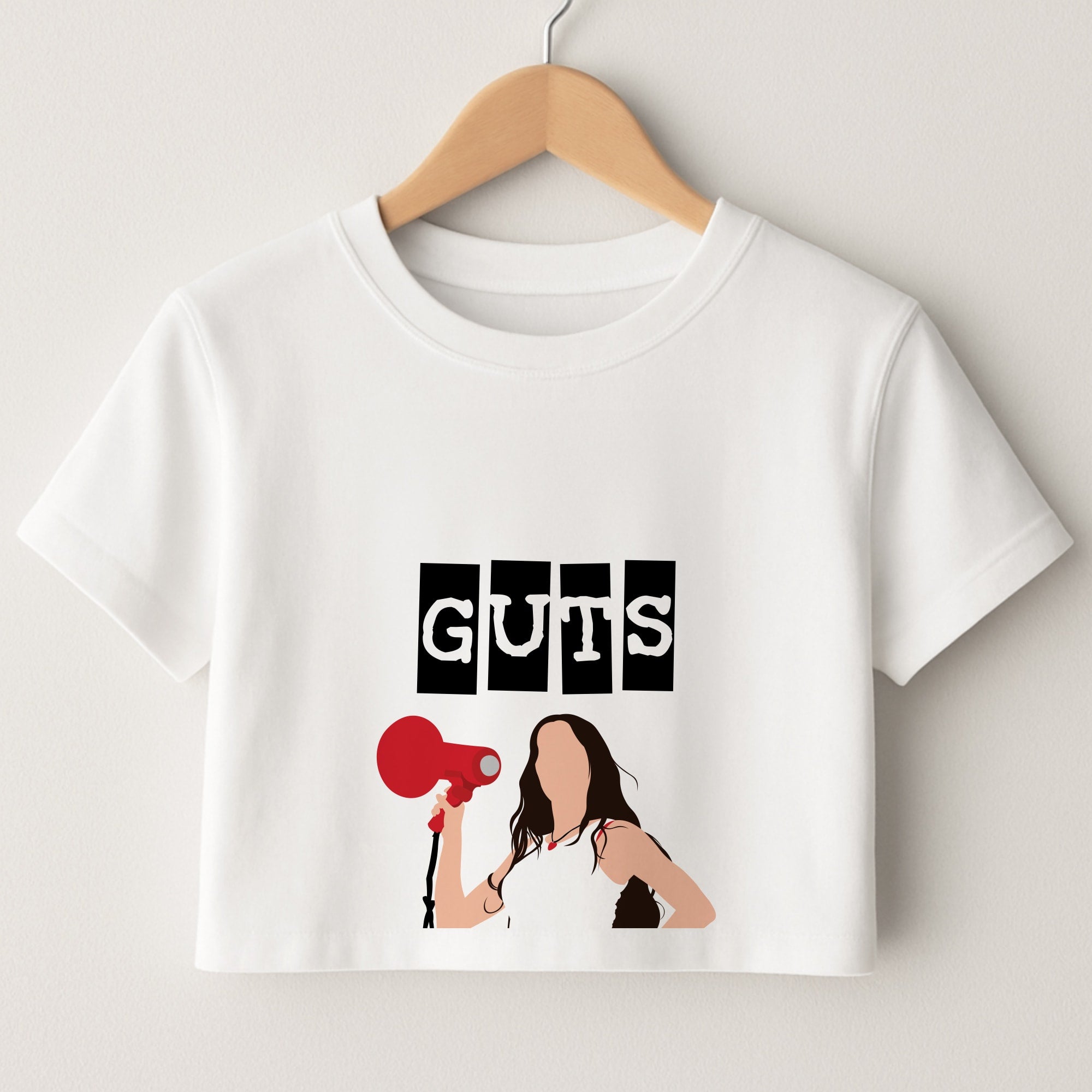 Olivia Red Megaphone Crop Top