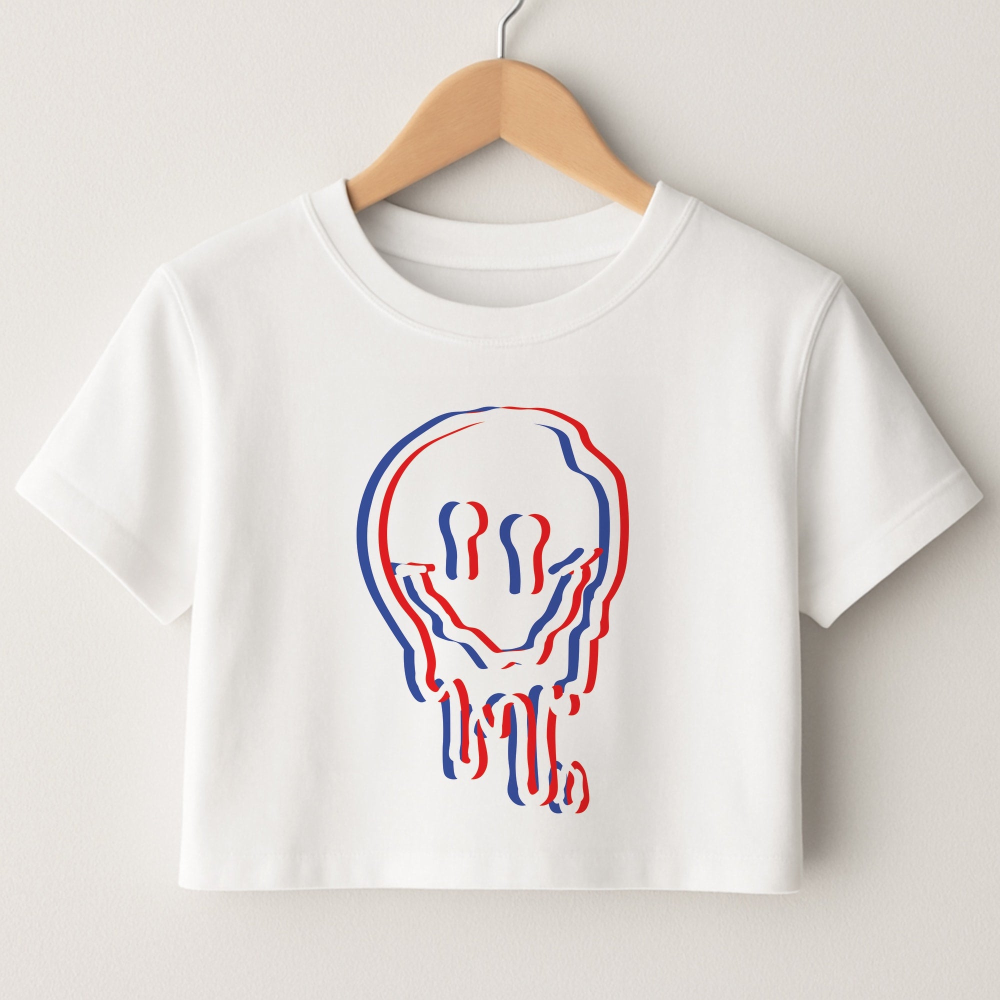 Red Smiley - Juice Crop Top