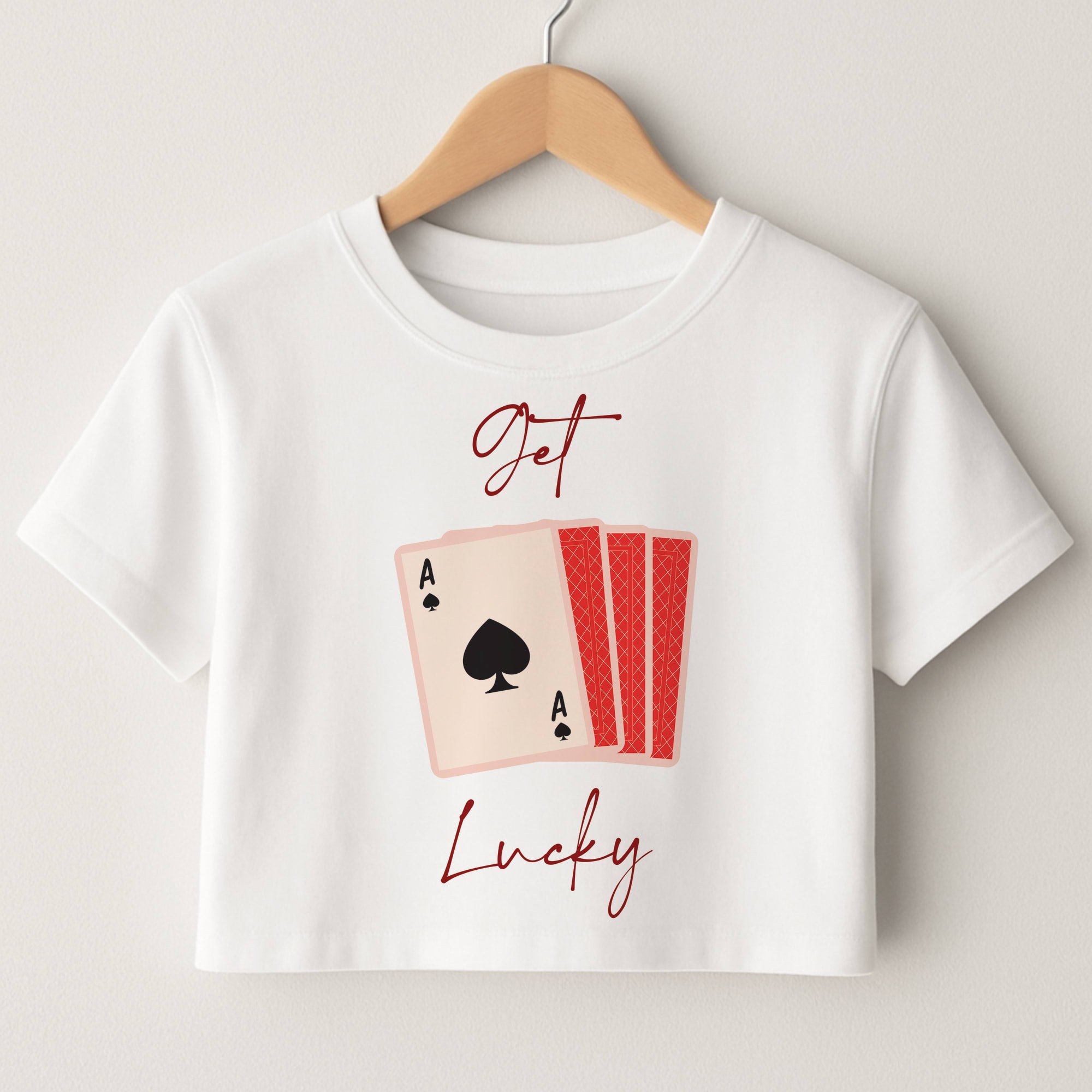 Get Lucky Set Of Cards Crop Top