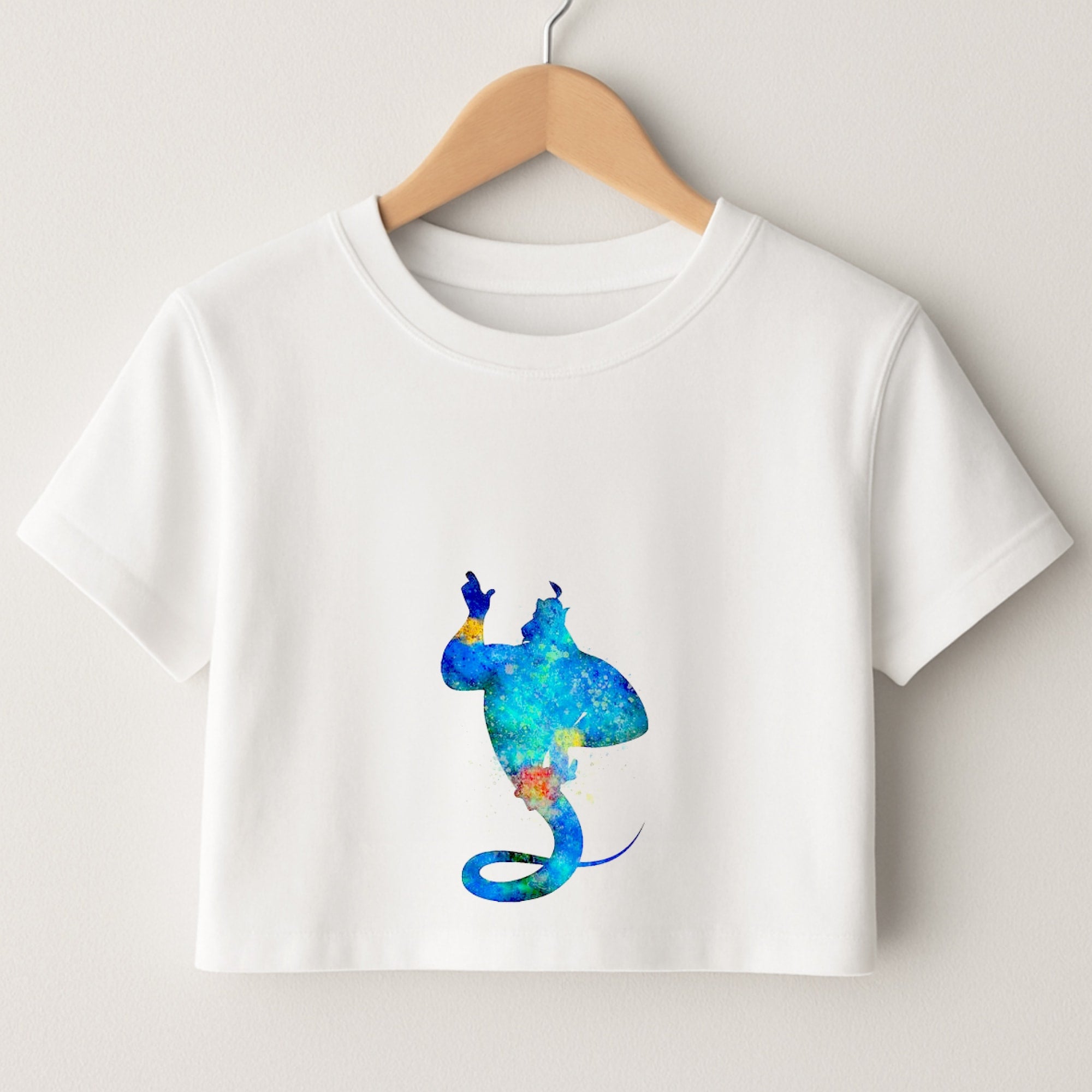 Watercolour Aladdin Fairytale Crop Top