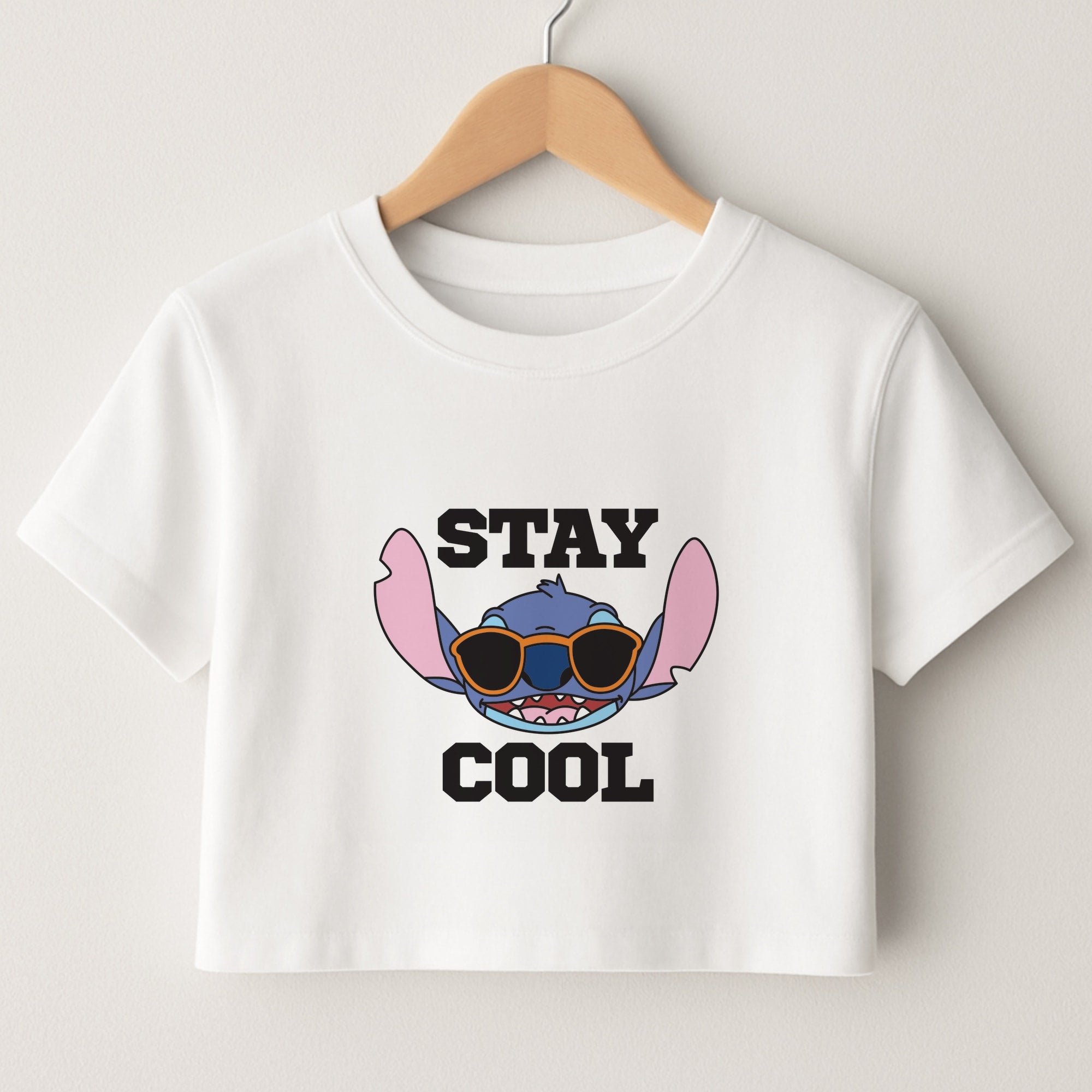 Stay Cool Blue Alien Crop Top