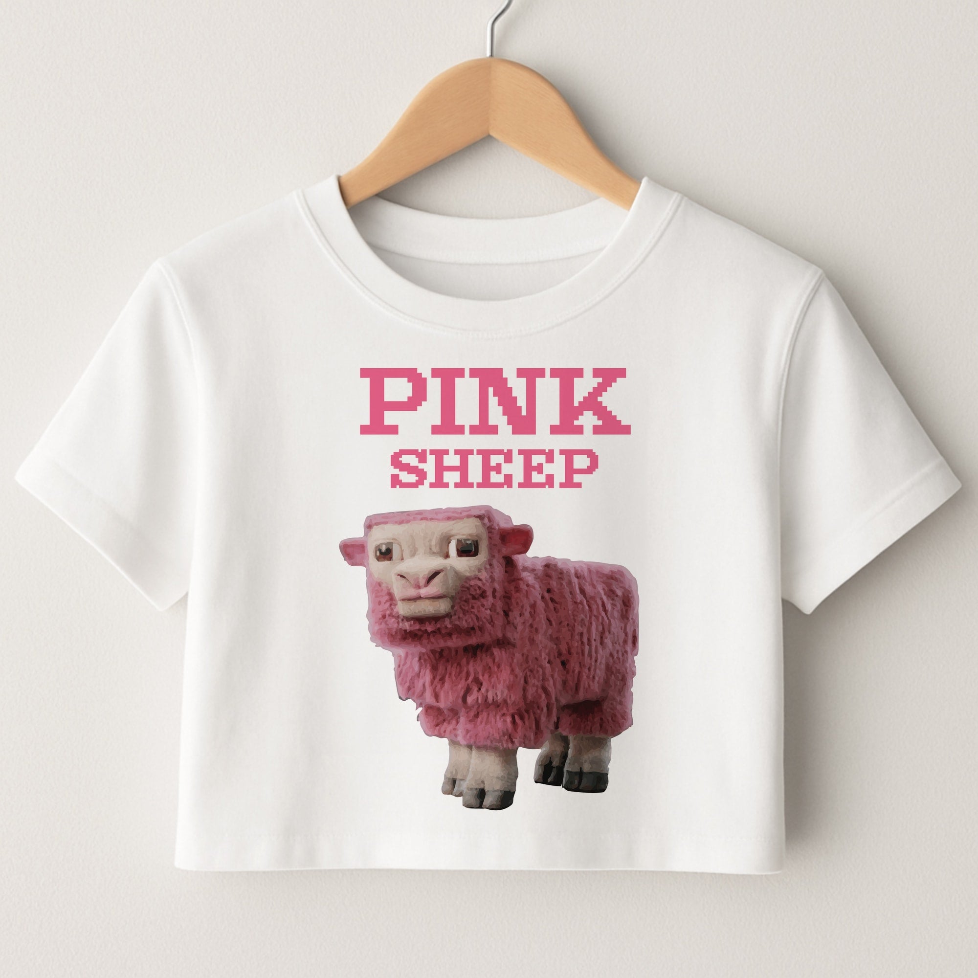 Pink Sheep Crop Top
