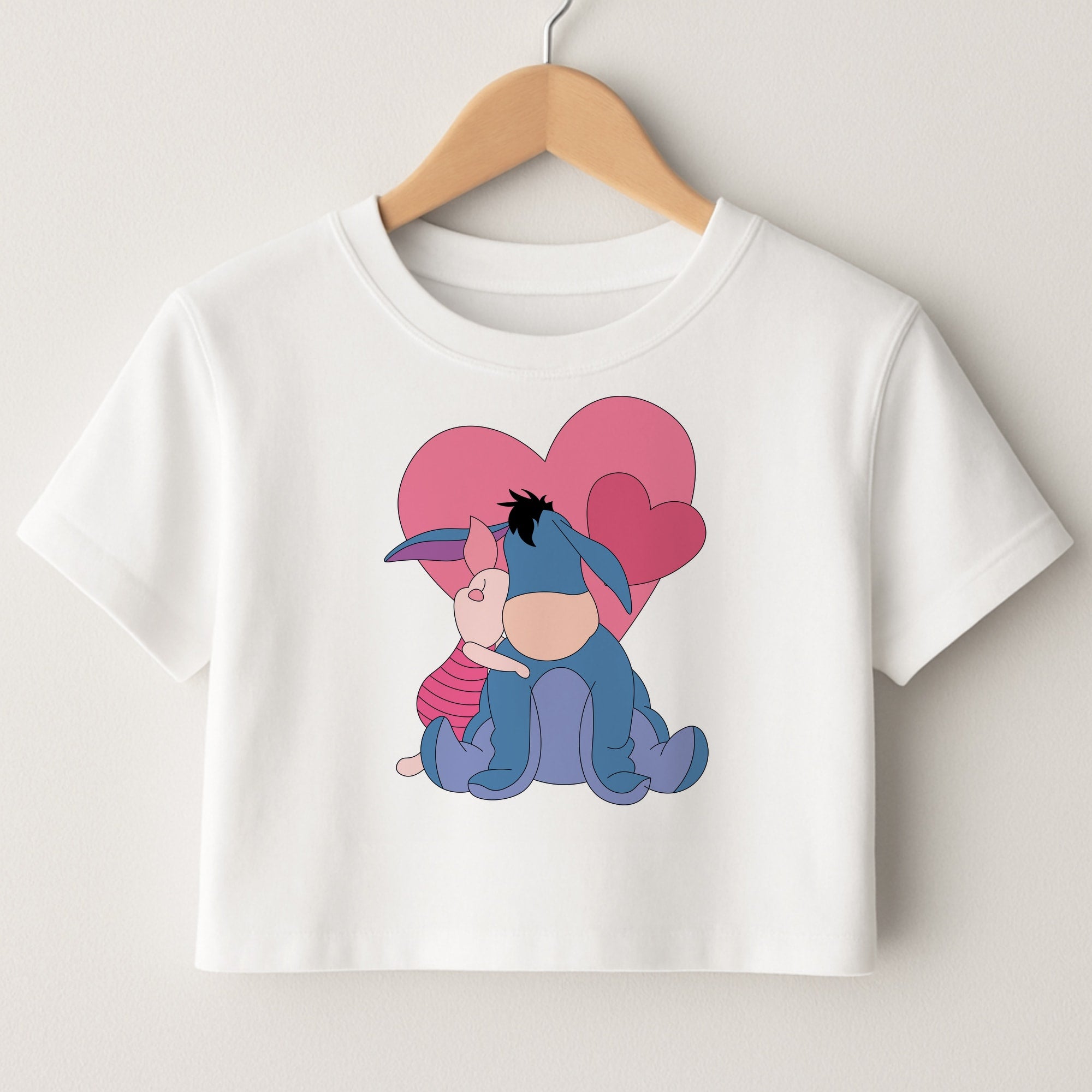 Donkey and Pig Valentine's Crop Top